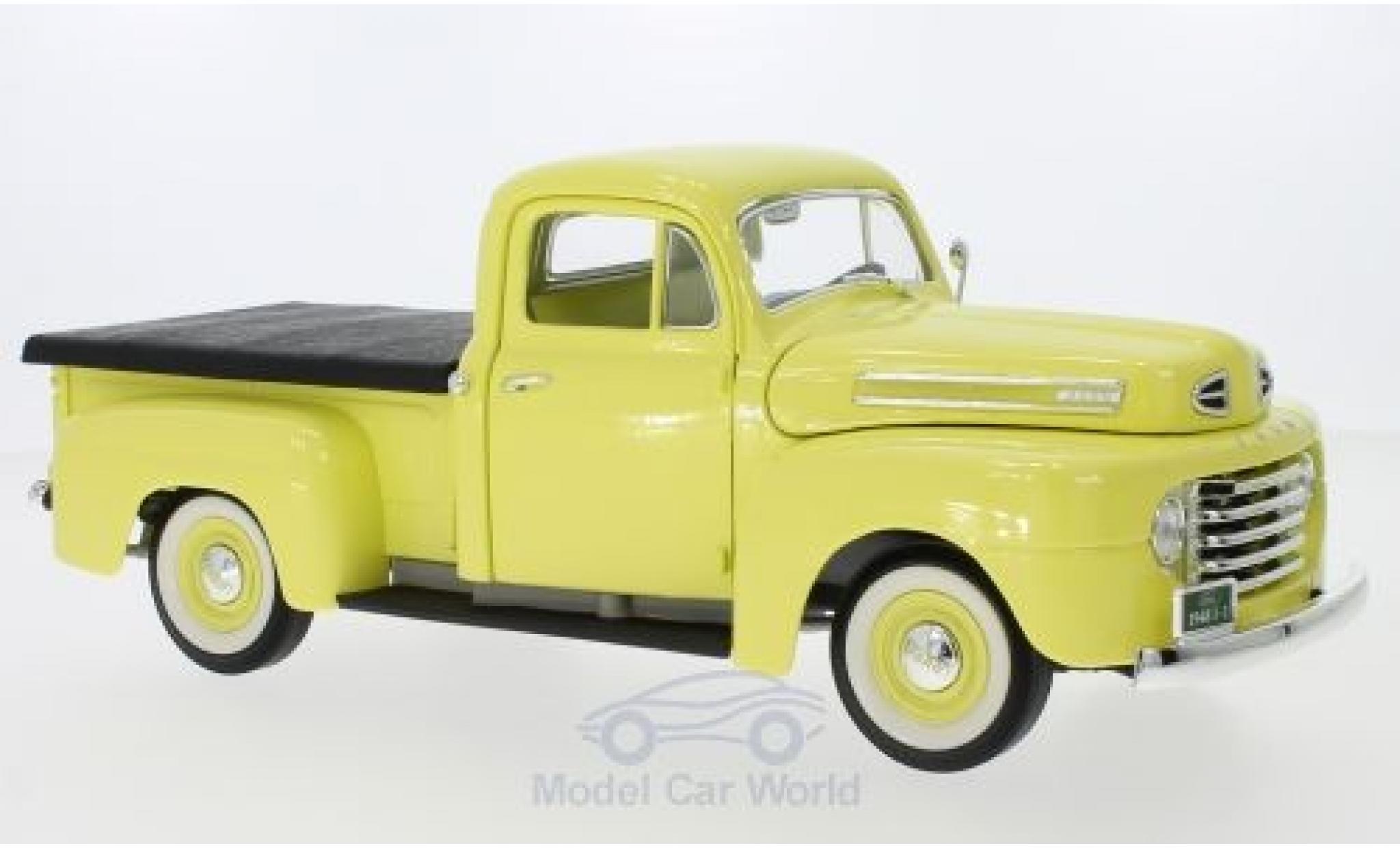 Ford F-1 1/18 Lucky Die Cast Pick Up With Flatbed Cover geel 1948 modelauto