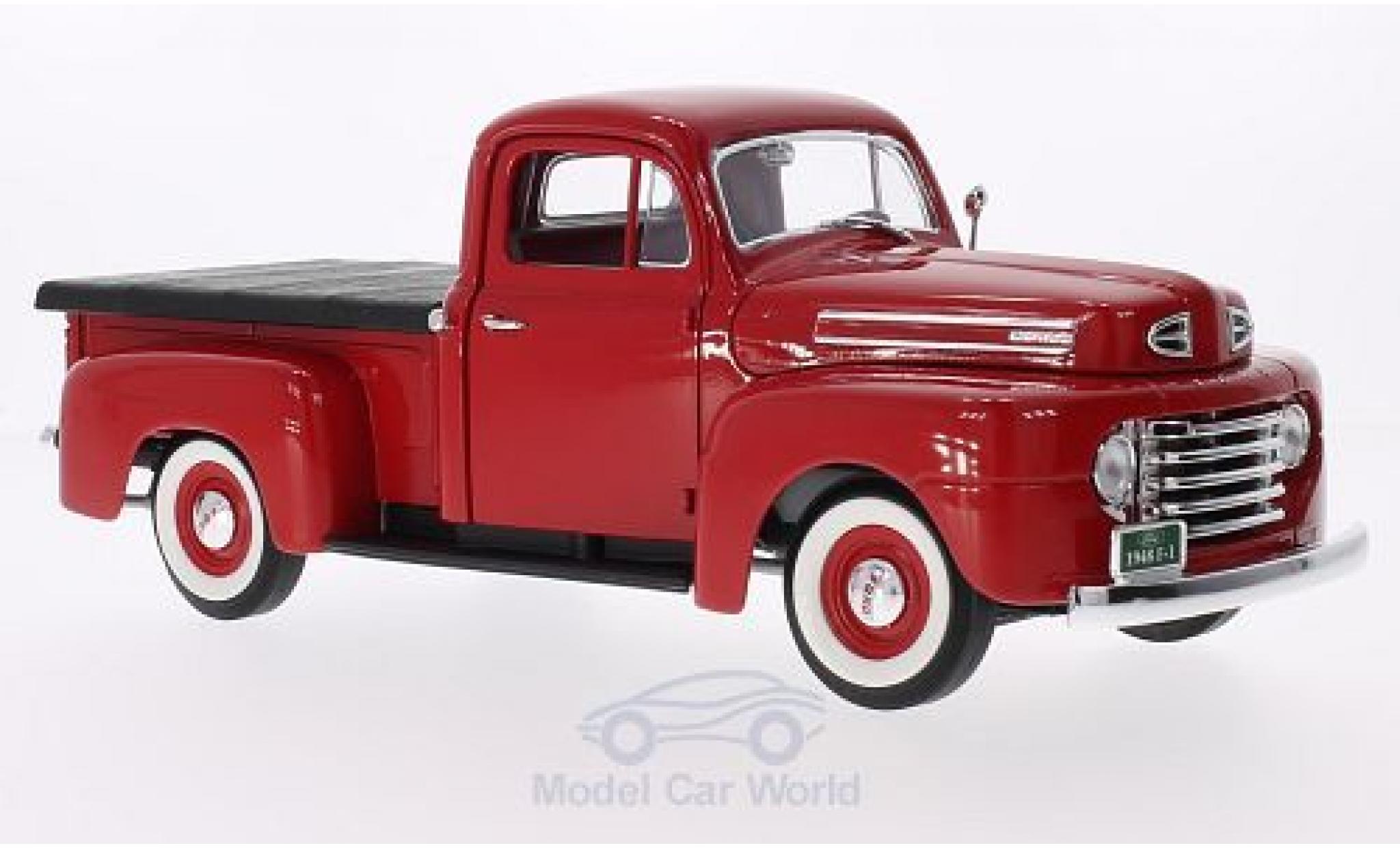 Ford F-1 1/18 Lucky Die Cast Pick Up With Flatbed Cover rood 1948 modelauto