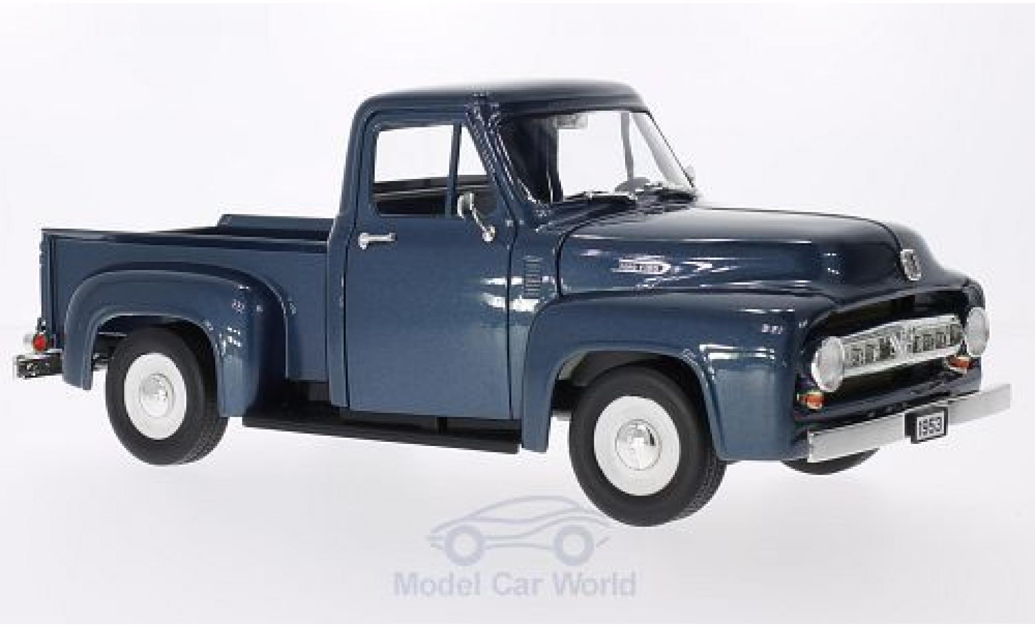 Ford F-1 1/18 Lucky Die Cast 00 Pick Up metallic blauw 1953 modelauto