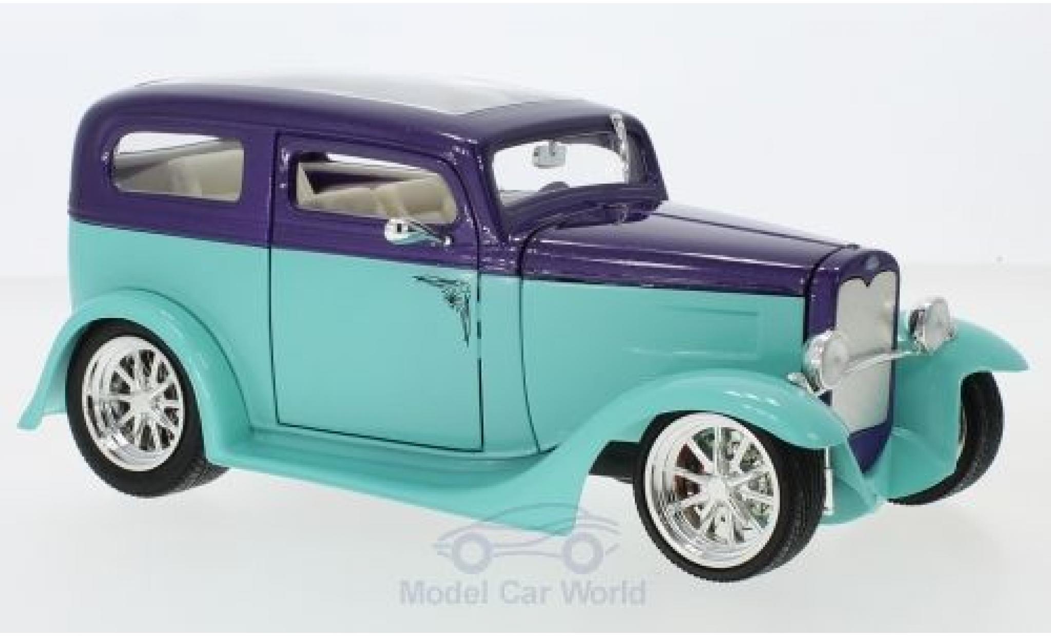 Ford Model A 1/18 Lucky Die Cast Sedan t&uuml;rkis/metallic lila 1931 ohne Vitrine modelauto