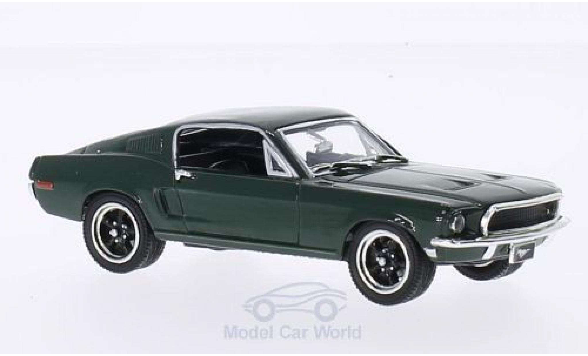 Ford Mustang GT 1/43 Lucky Die Cast GT 2+2 Fastback groen 1968 modelauto