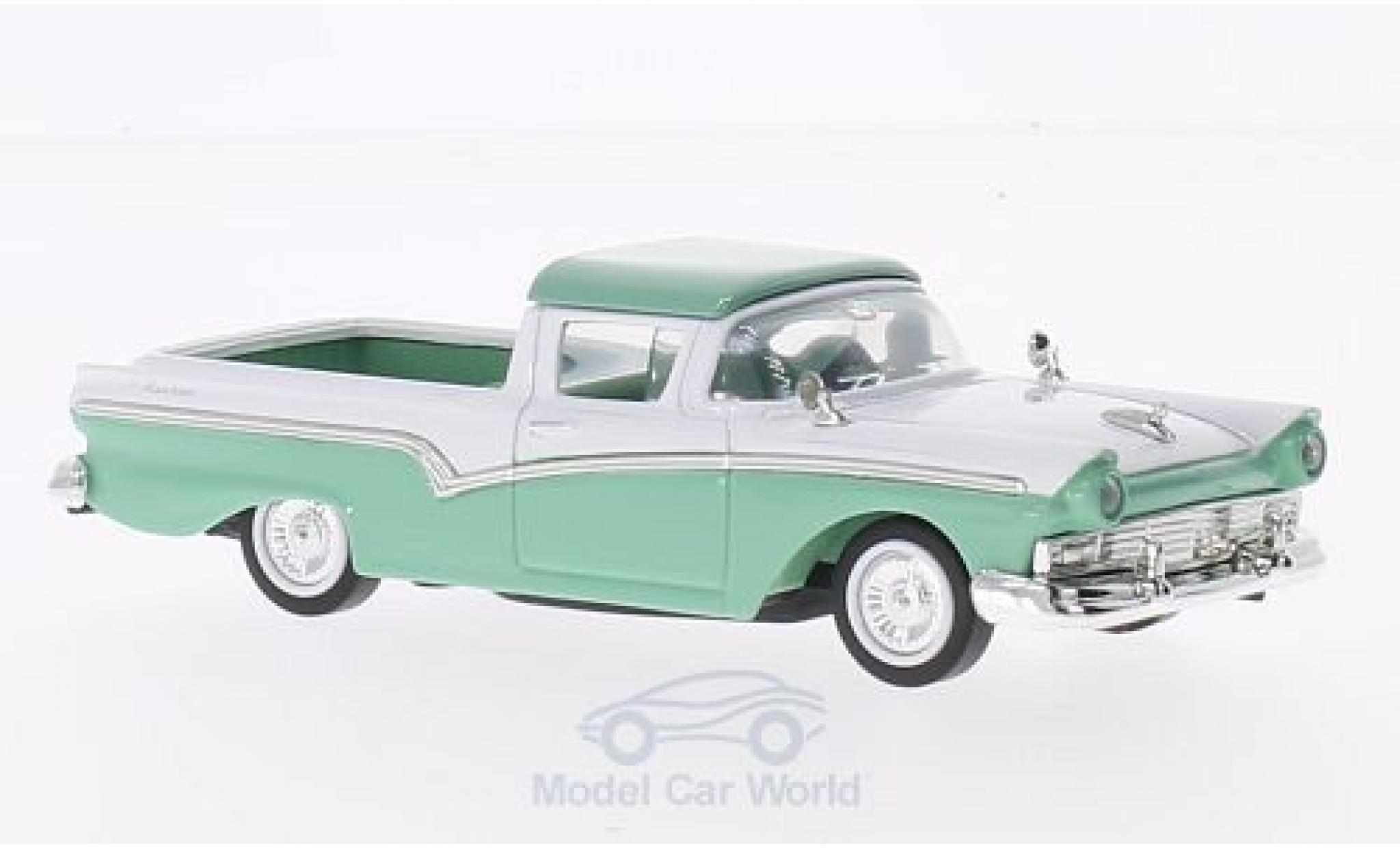 Ford Ranchero 1/43 Lucky Die Cast groen/wit 1957 ohne Vitrine modelauto