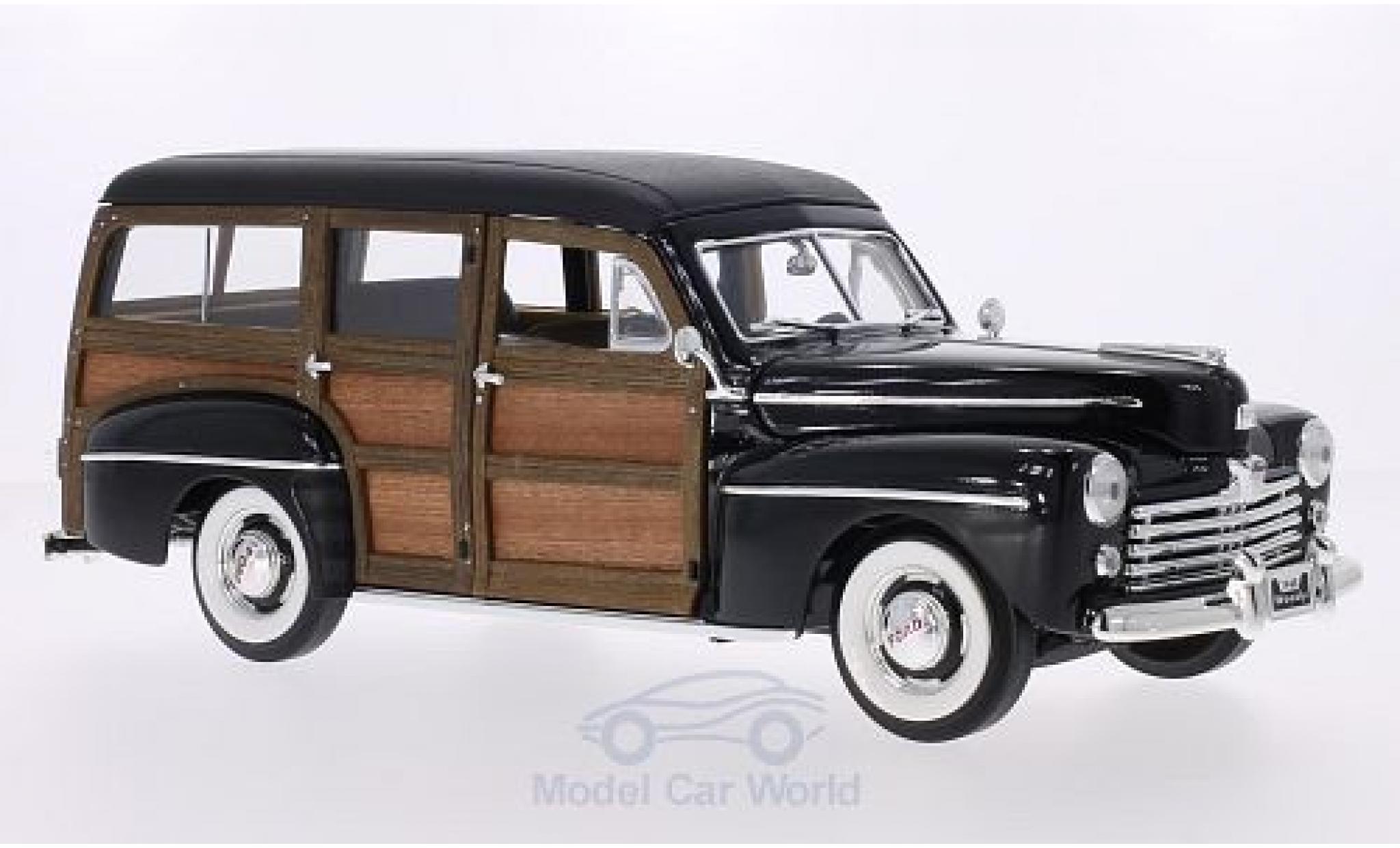 Ford Woody 1/18 Lucky Die Cast zwart/Holzoptik 1948 modelauto
