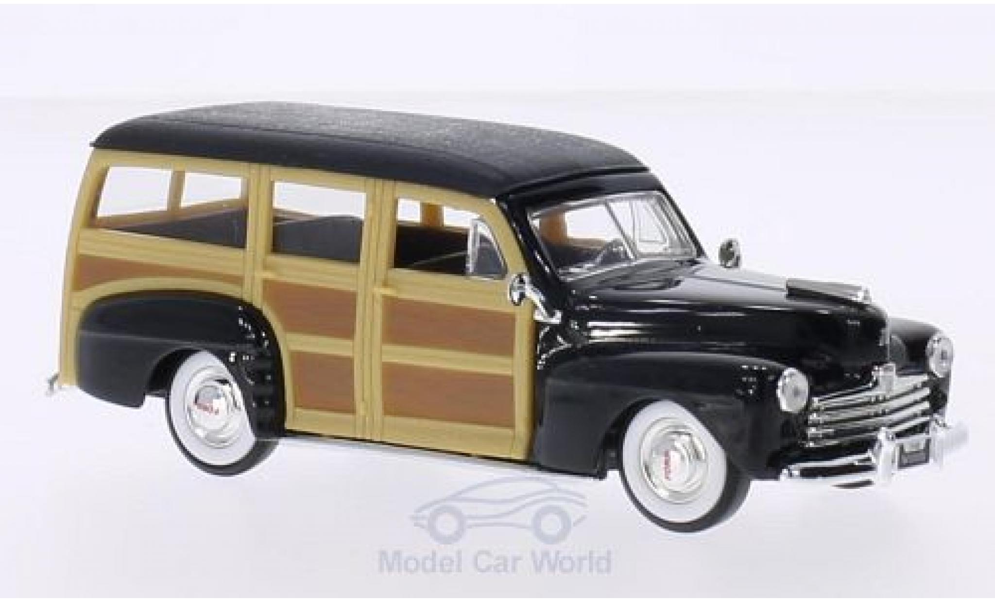 Ford Woody 1/43 Lucky Die Cast zwart/Holzoptik 1948 ohne Vitrine modelauto