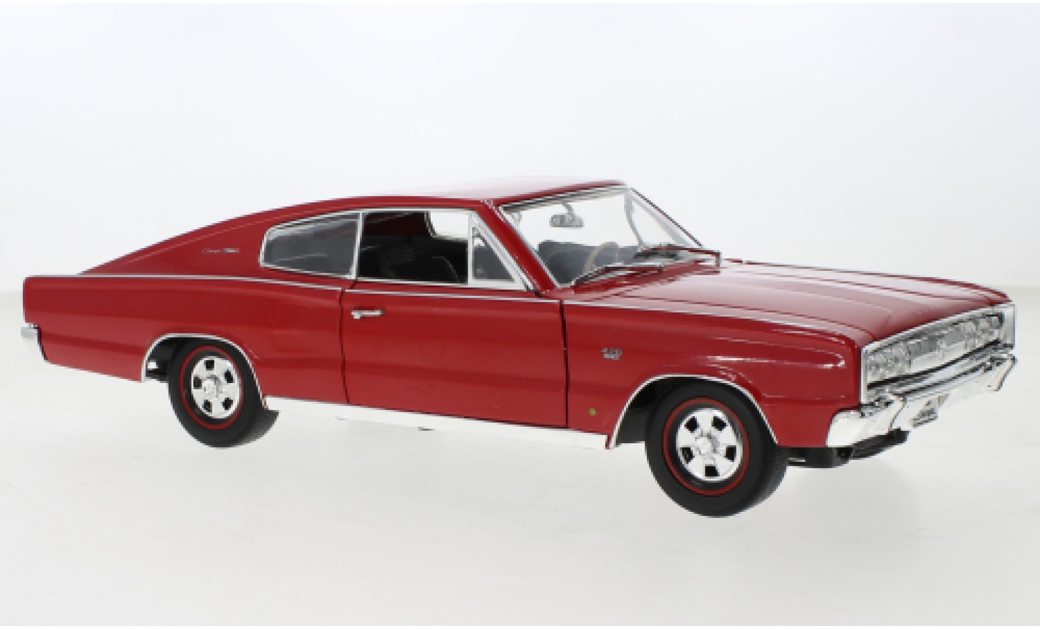 Dodge Charger 1/18 Lucky Die Cast rood 1966 modelauto