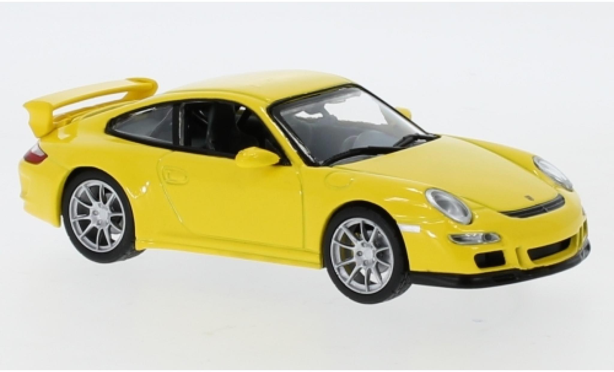 Porsche 997 GT3 1/43 Lucky Die Cast 911 GT3 () geel modelauto