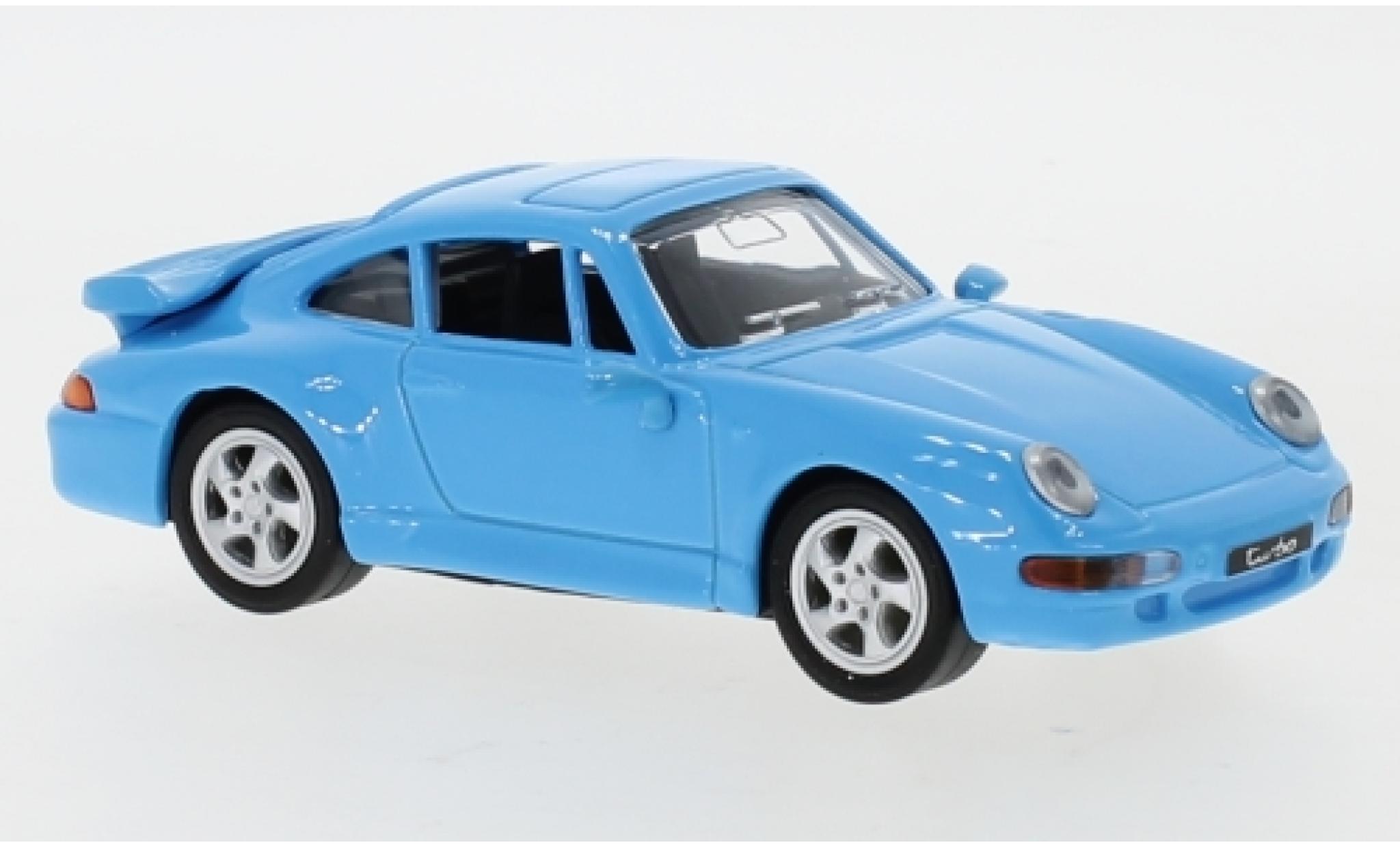 Porsche 993 Turbo 1/43 Lucky Die Cast 911 Turbo () blauw 1996 modelauto