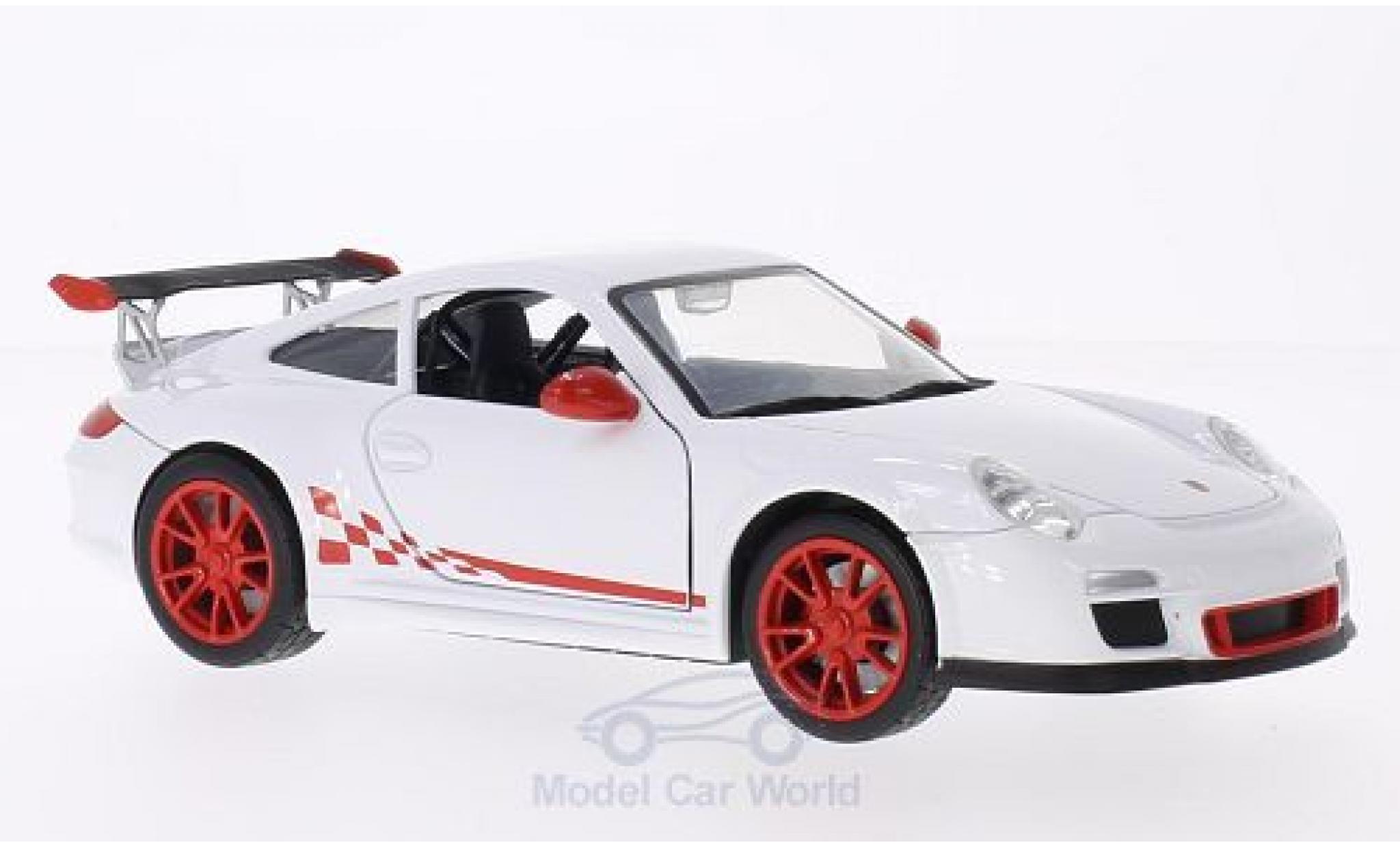 Porsche 997 GT3 RS 1/24 Lucky Die Cast GT3 RS Mark 2 Felgen u. Streifen rood wit modelauto