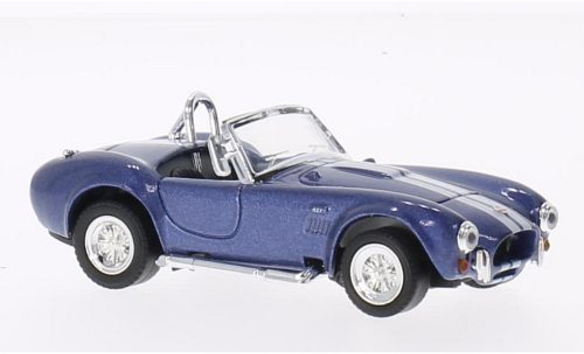 Shelby Cobra 1/43 Lucky Die Cast 427 S/C mit witen Streifen metallic blauw 1949 sans Vitrine modelauto