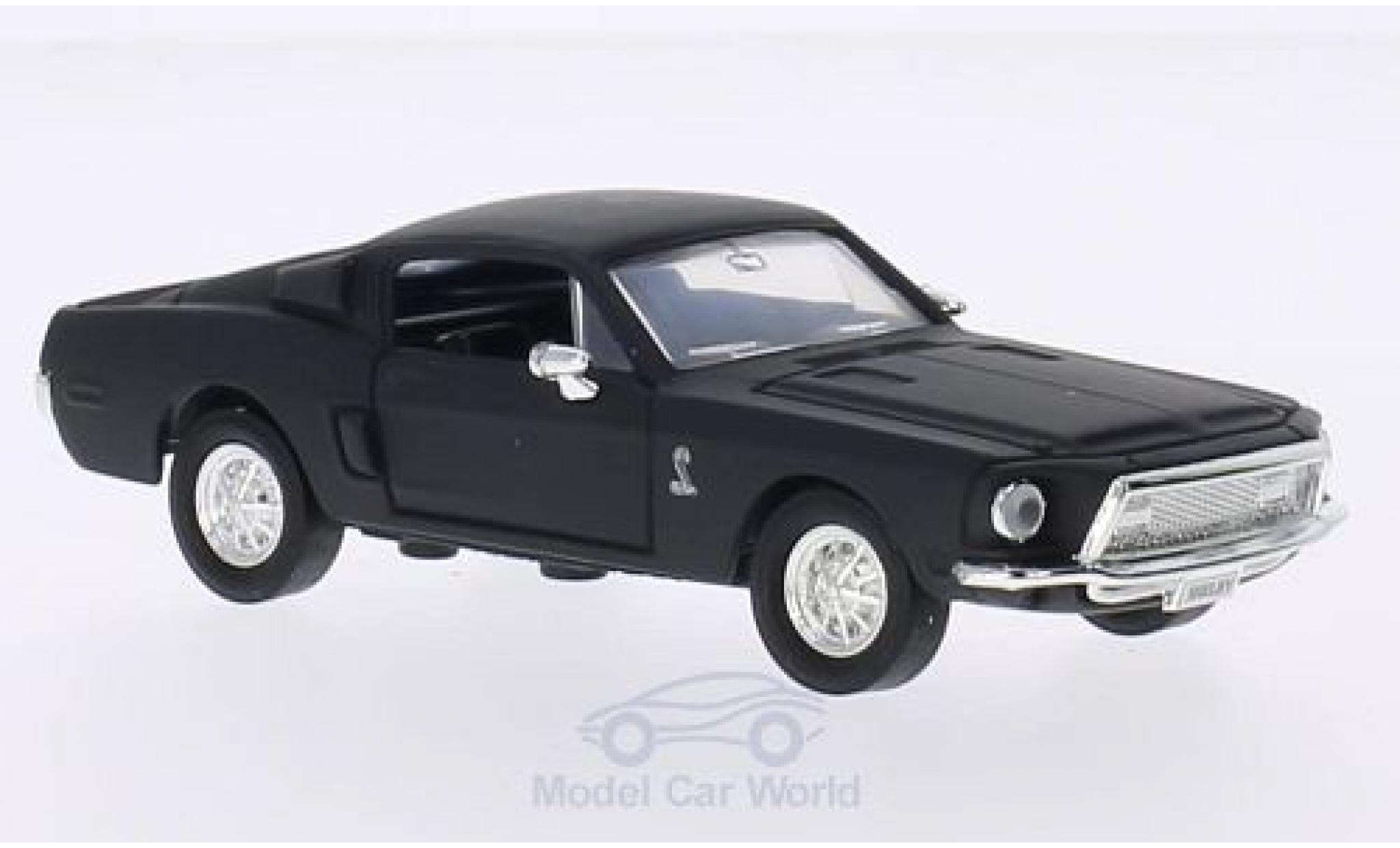 Shelby GT 1/43 Lucky Die Cast -500KR matt-zwart 1968 ohne Vitrine modelauto