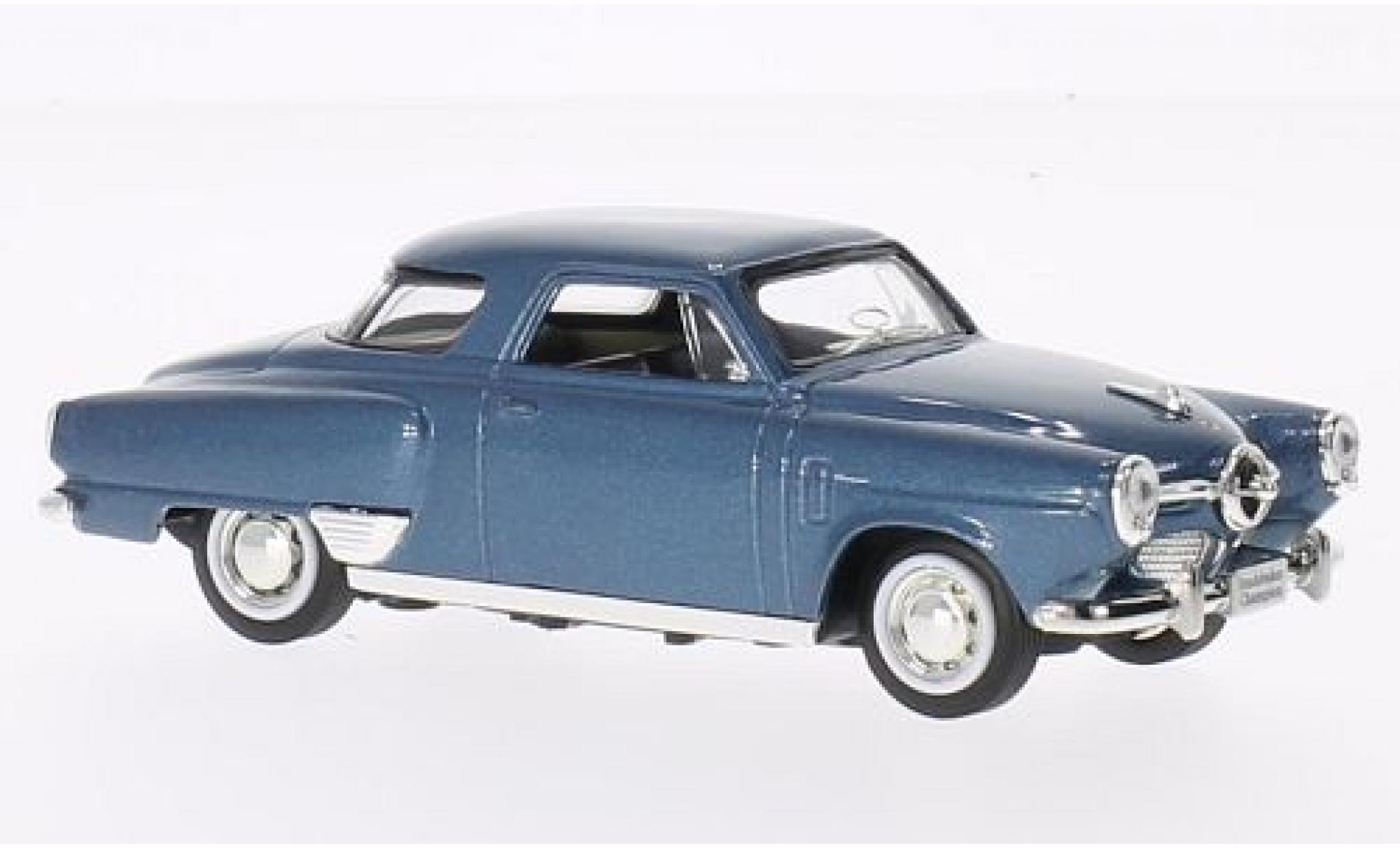 Studebaker Champion 1/43 Lucky Die Cast metallic blauw 1950 sans Vitrine modelauto