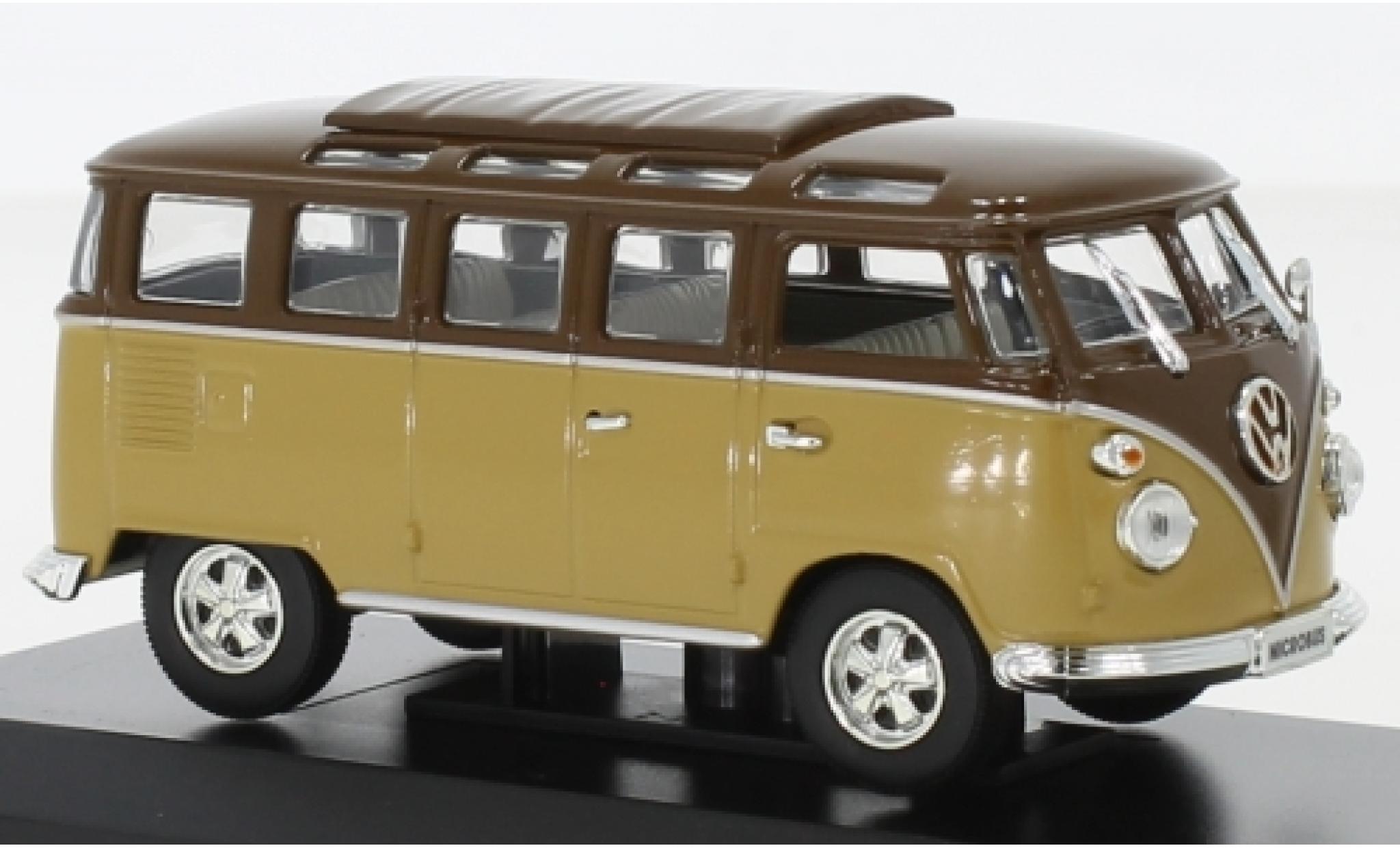 Volkswagen T1 1/43 Lucky Die Cast Samba bruin/bruin 1962 modelauto