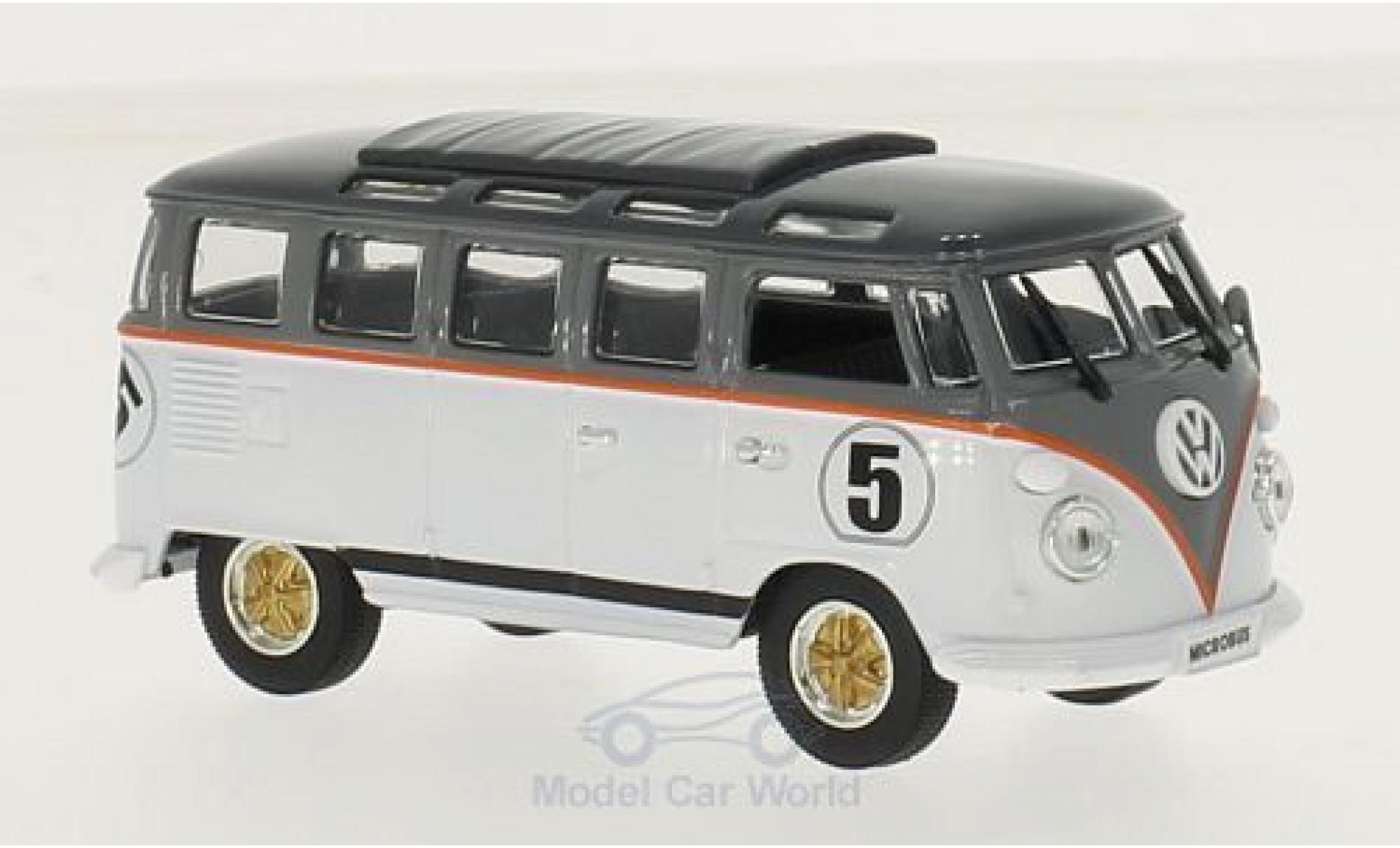 Volkswagen T1 B 1/43 Lucky Die Cast Samba wit/grijs 1962 modelauto