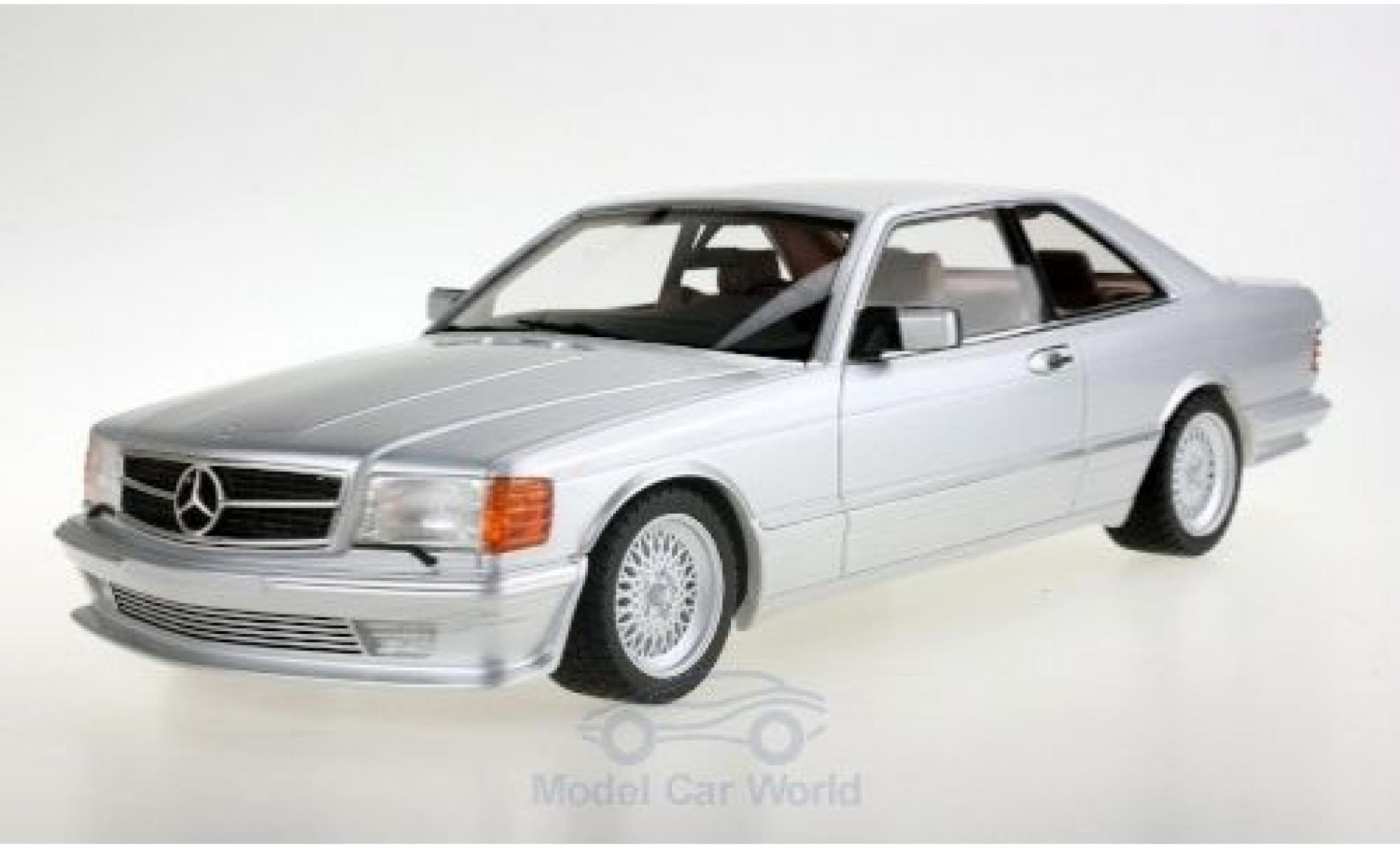 Mercedes 560 1/18 Lucky Step Models SEC (C126) Lorinser grijs 1987 modelauto