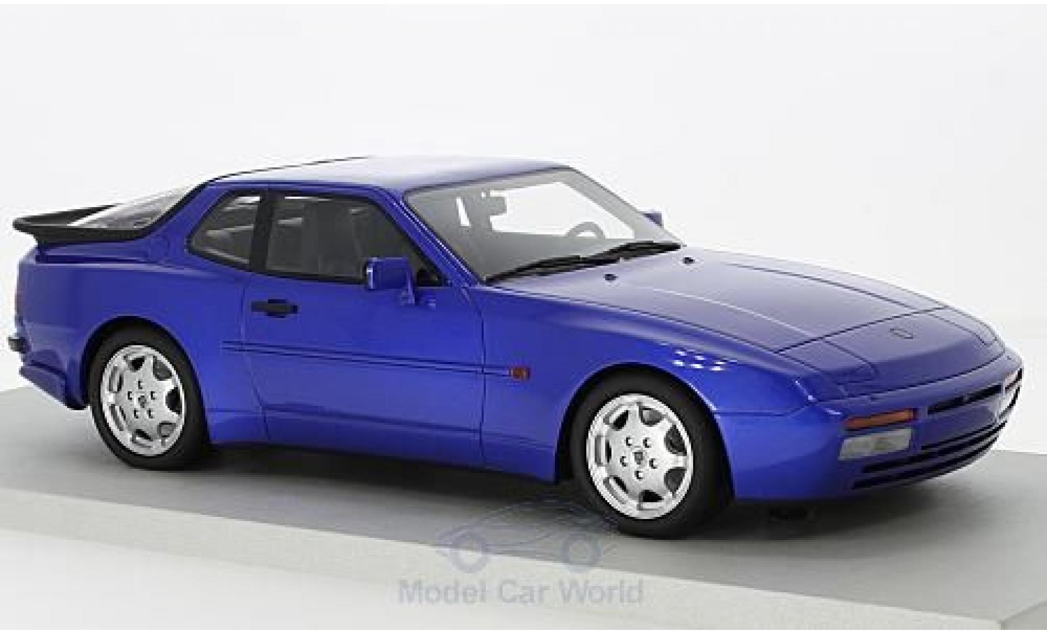 Porsche 944 1991 1/18 Lucky Step Models Turbo S metallic blauw 1991 modelauto