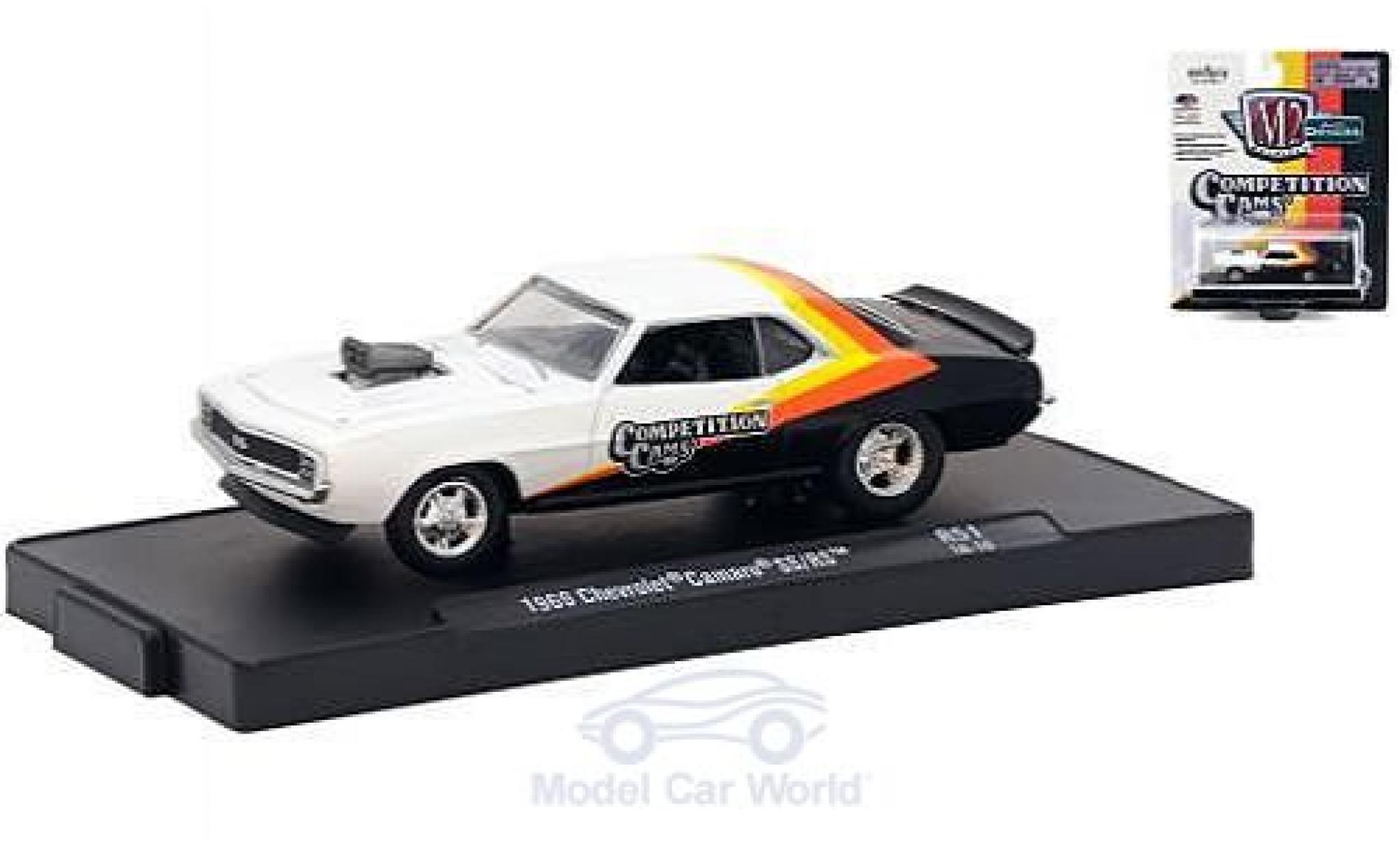 Chevrolet Camaro RS 1/64 M2 Machines SS/RS wit/zwart Competition Cams 1969 modelauto