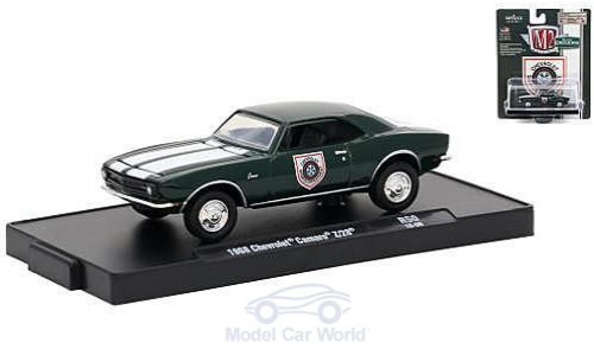 Chevrolet Camaro Z28 1/64 M2 Machines Z/28 groen/wit Sports Department 1968 modelauto