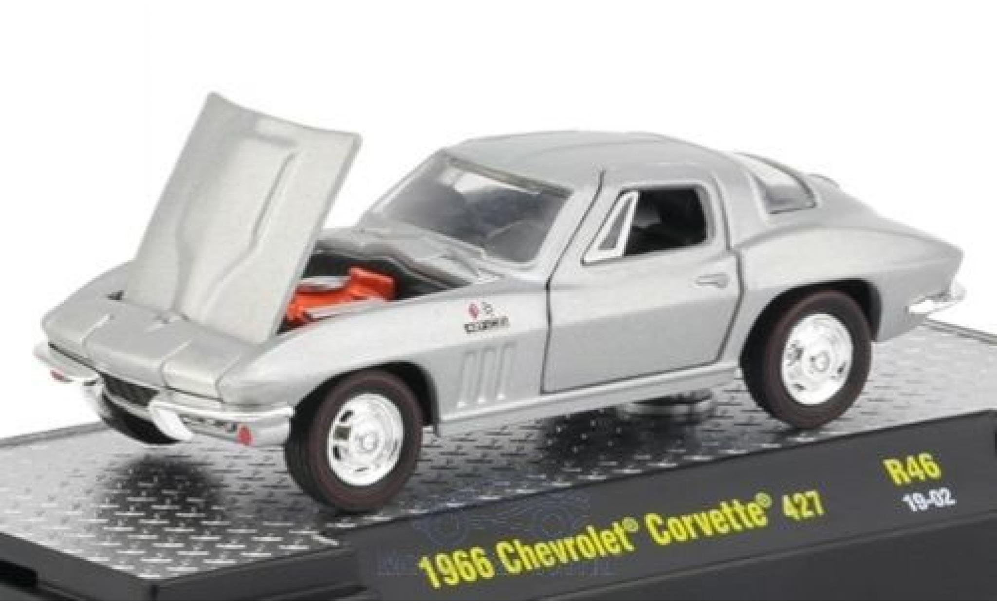 Chevrolet Corvette 1/64 M2 Machines 427 grijs 1966 modelauto