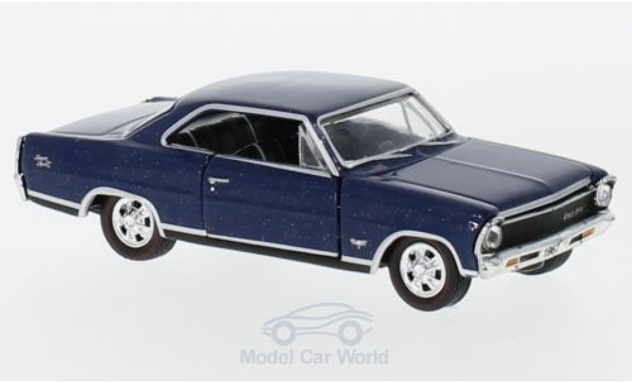 Chevrolet Nova 1/64 M2 Machines SS blauw 1967 modelauto