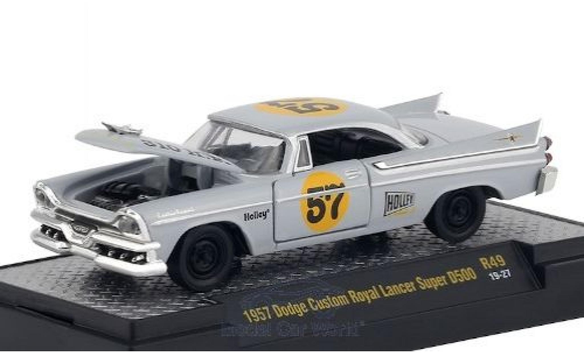 Dodge Custom Royal Lancer 1/64 M2 Machines Super D500 grijs/Dekor 1957 modelauto