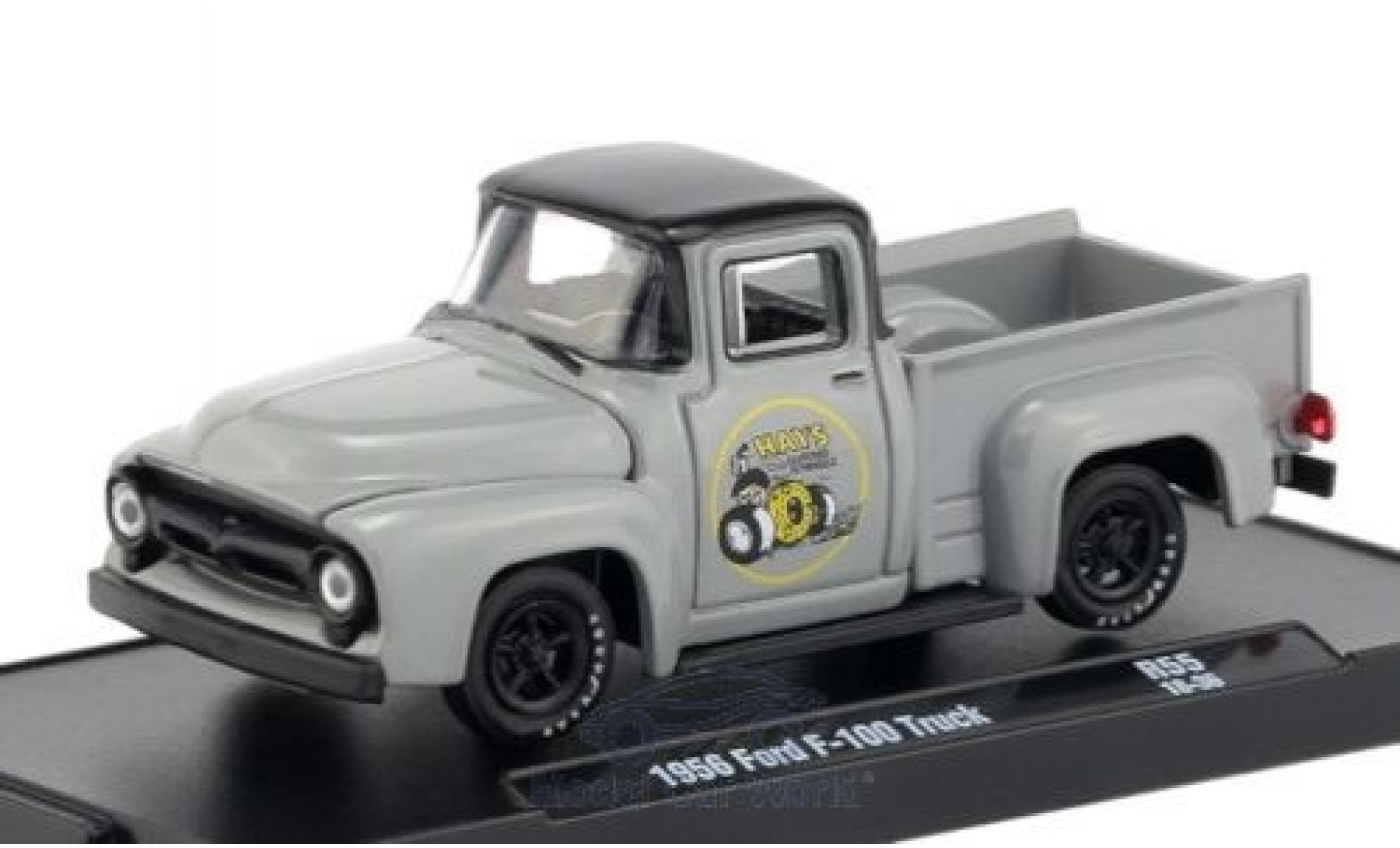 Ford F-1 1/64 M2 Machines 00 grijs/zwart 1956 modelauto