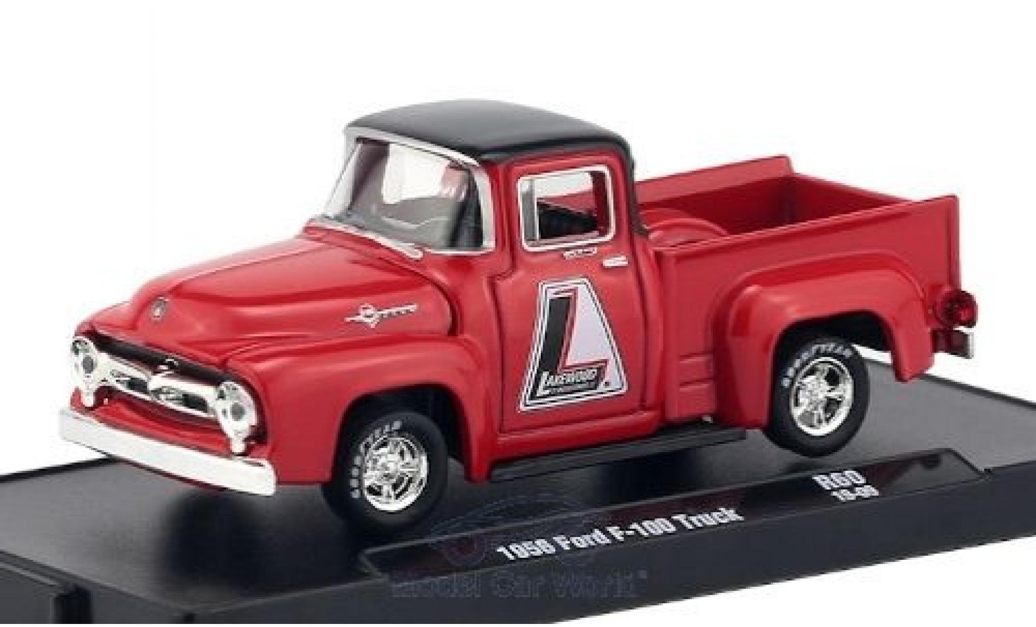 Ford F-1 1/64 M2 Machines 00 rood/zwart Lakewood 1956 modelauto