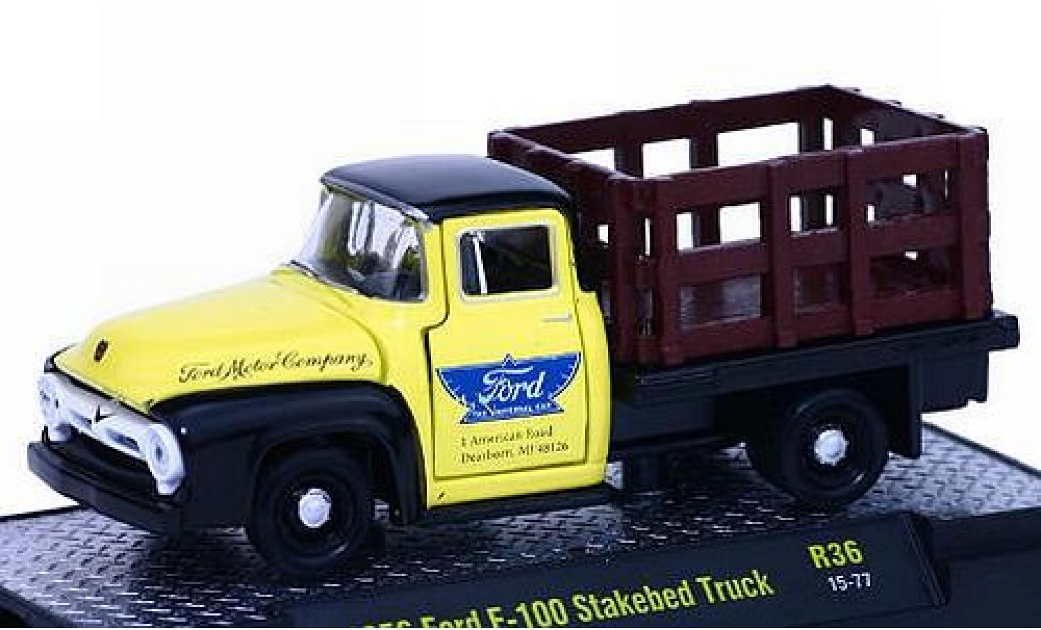 Ford F-1 1/64 M2 Machines 00 Stakebed Truck Motor Company 1956 voiture-Trucks Release 36 modelauto