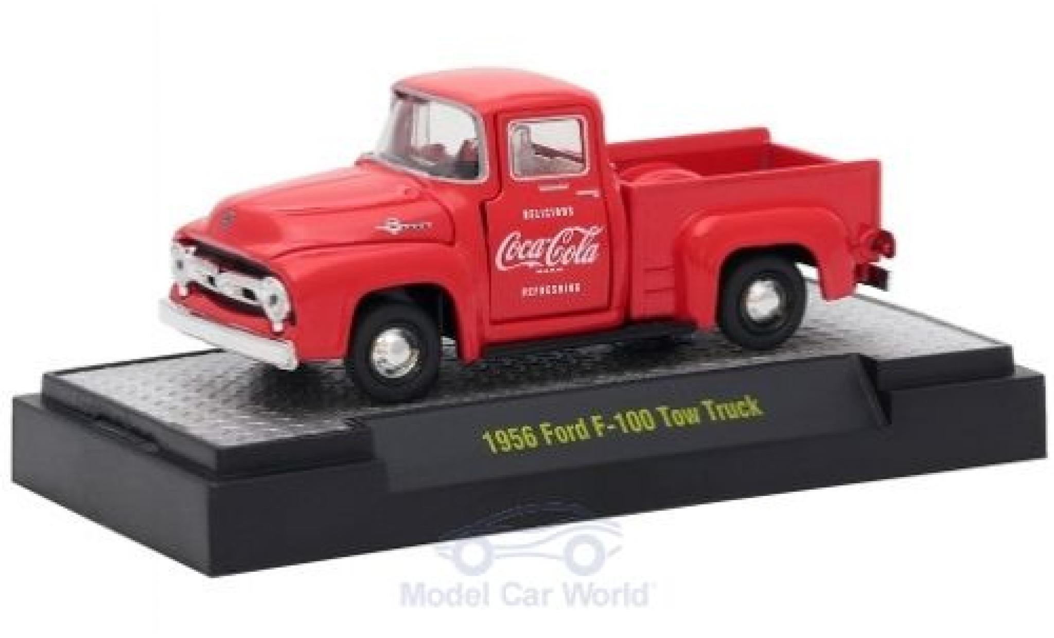 Ford F-1 1/64 M2 Machines 00 Tow Truck rood Coca Cola 1956 modelauto