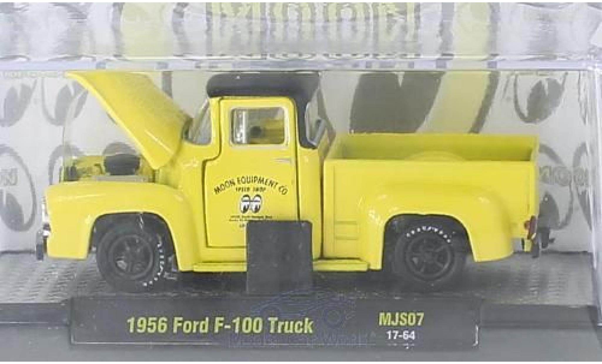 Ford F-1 1/64 M2 Machines 00 Truck geel/zwart Moon Equipment Co. 1956 modelauto