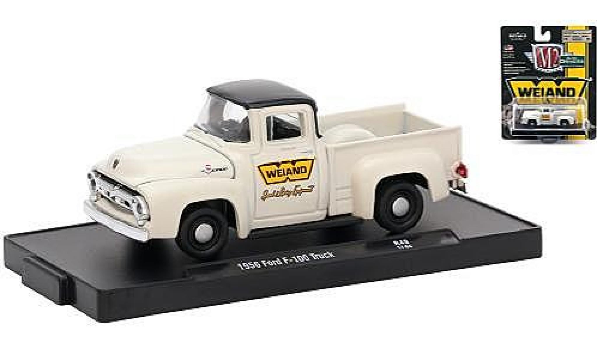 Ford F-1 1/64 M2 Machines 00 Truck wit/zwart Weiand 1956 modelauto