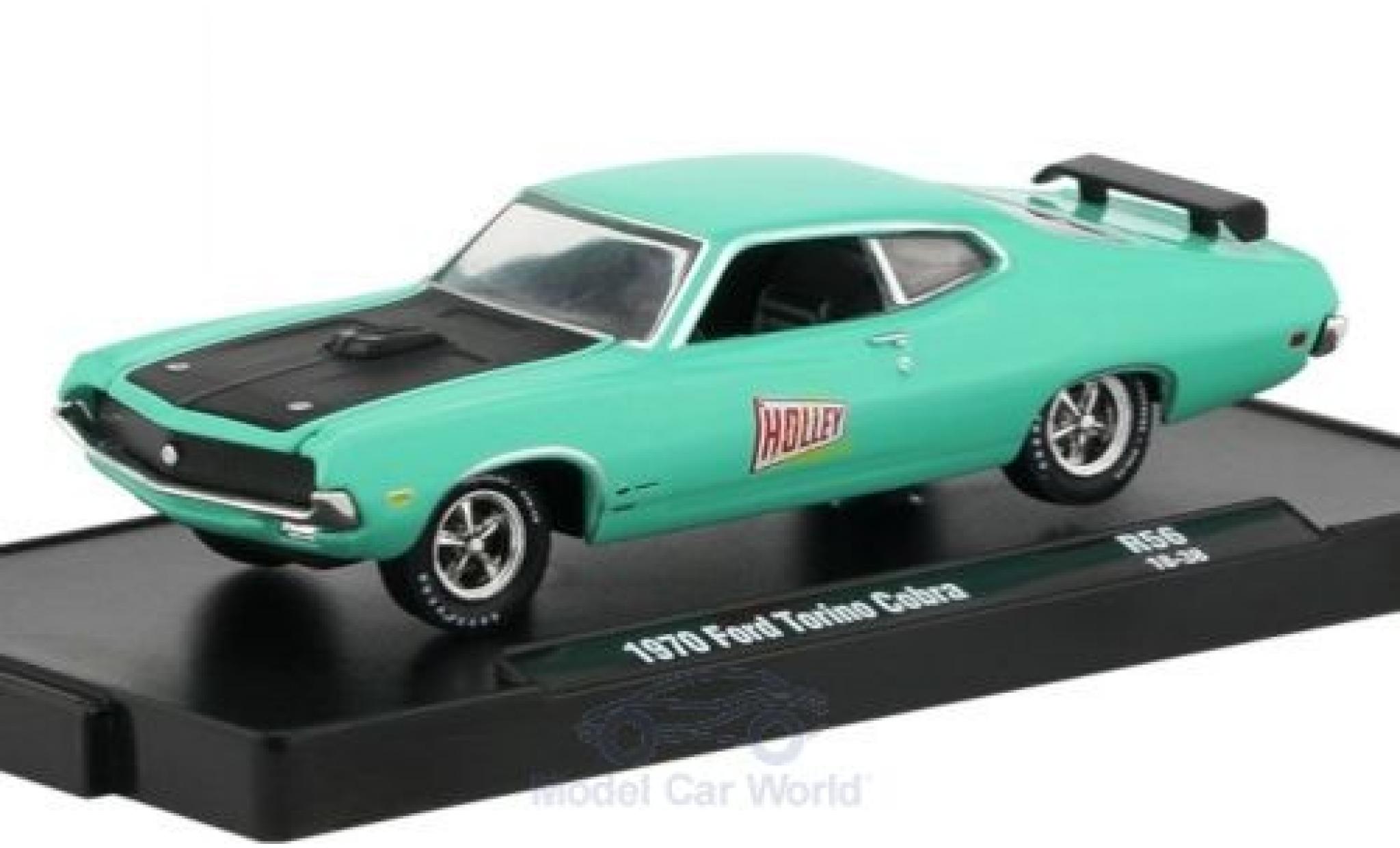 Ford Torino 1/64 M2 Machines Cobra t&uuml;rkis/zwart 1970 modelauto
