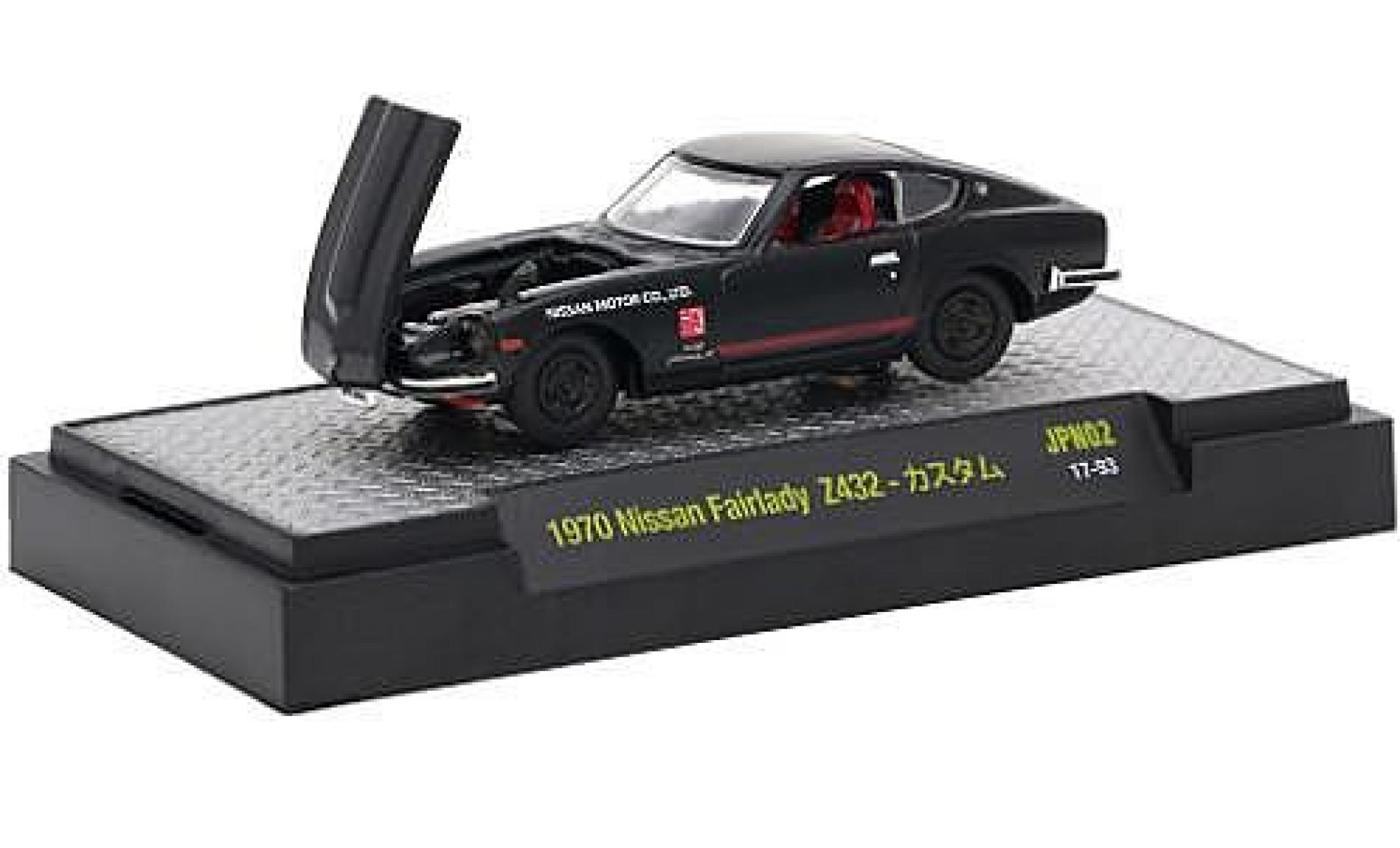 Nissan Fairlady Z 1/64 M2 Machines 432 zwart RHD 1970 modelauto