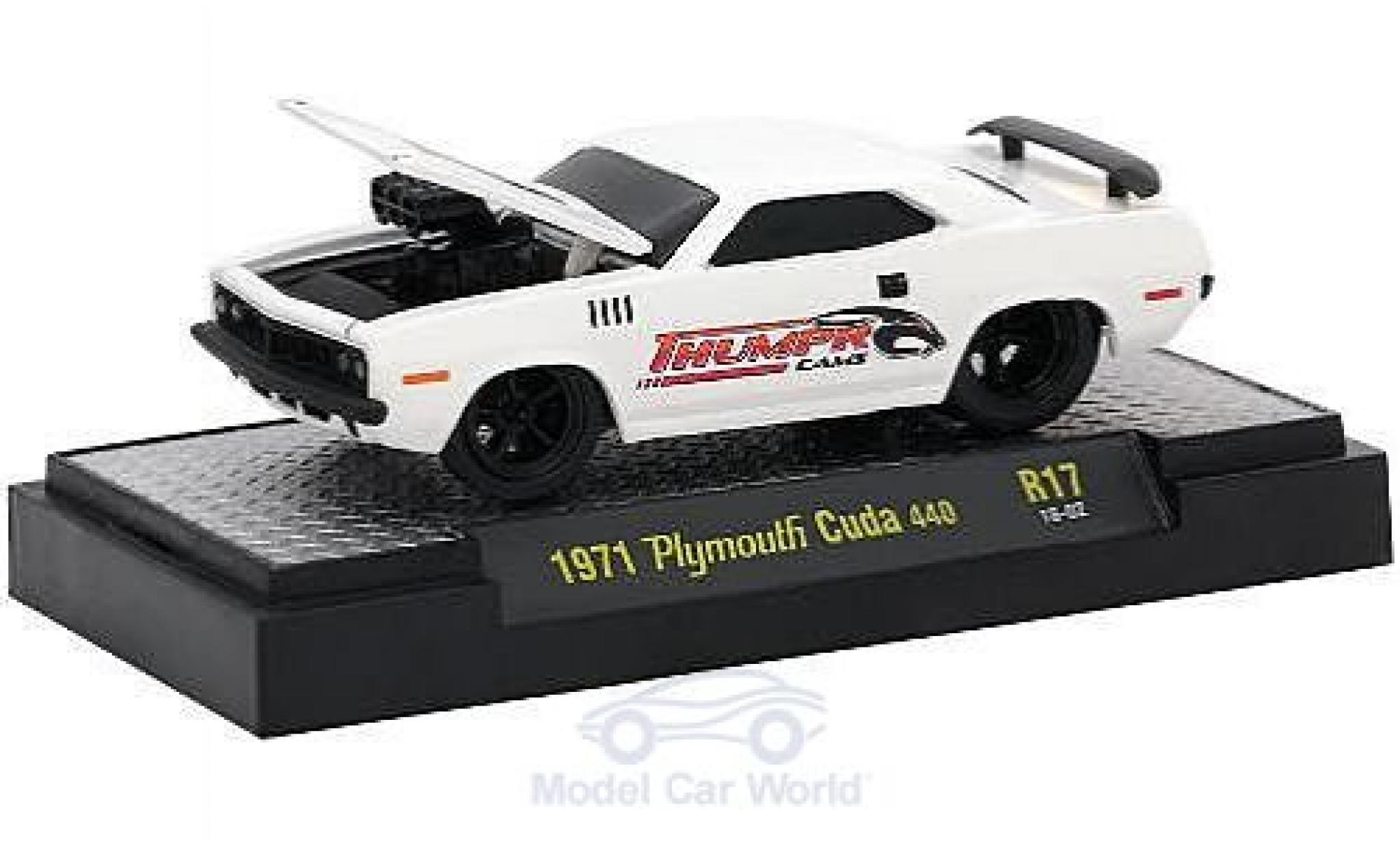 Plymouth Cuda 1971 1/64 M2 Machines 440 wit Thumpr Cams 1971 modelauto