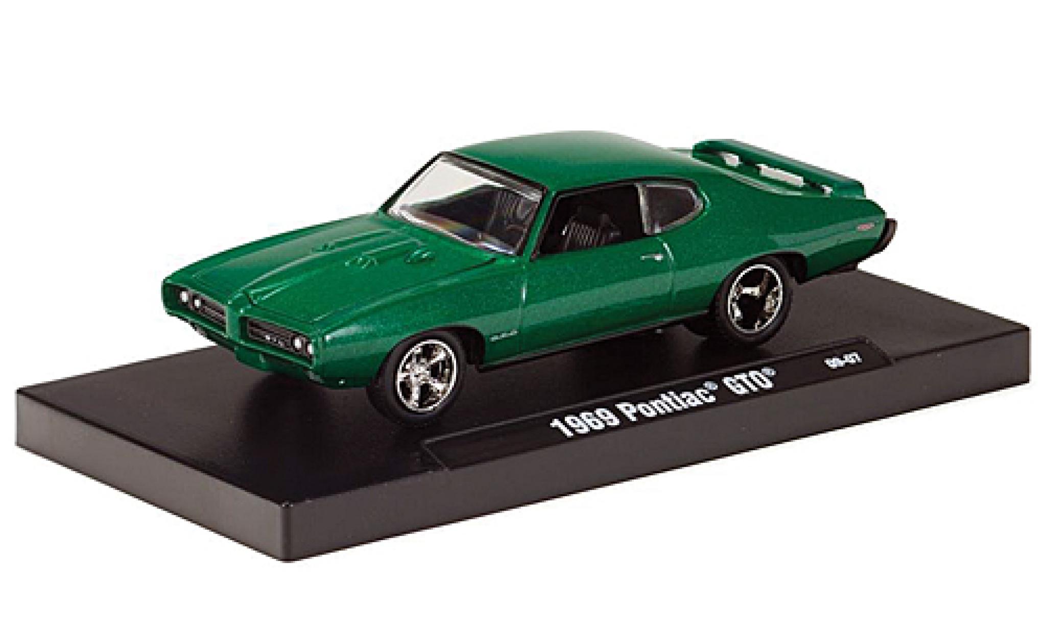 Pontiac GTO 1/64 M2 Machines metallic groen 1969 modelauto
