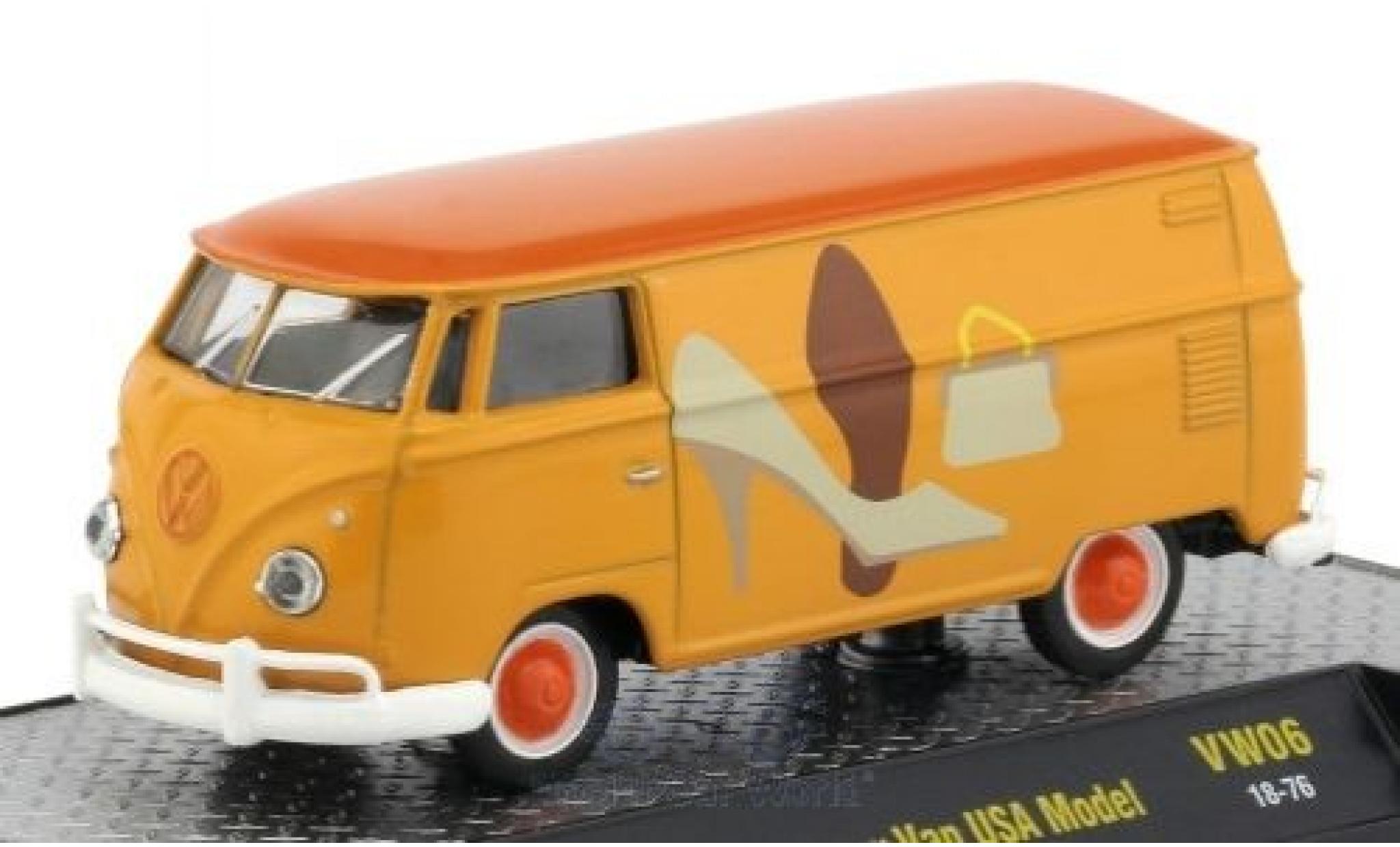 Volkswagen T1 B 1/64 M2 Machines Bestelwagen geel/Dekor 1960 USA-Version modelauto