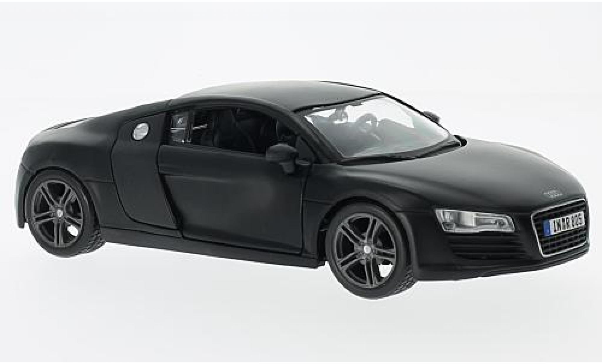 Audi R8 1/24 Maisto matt-zwart modelauto