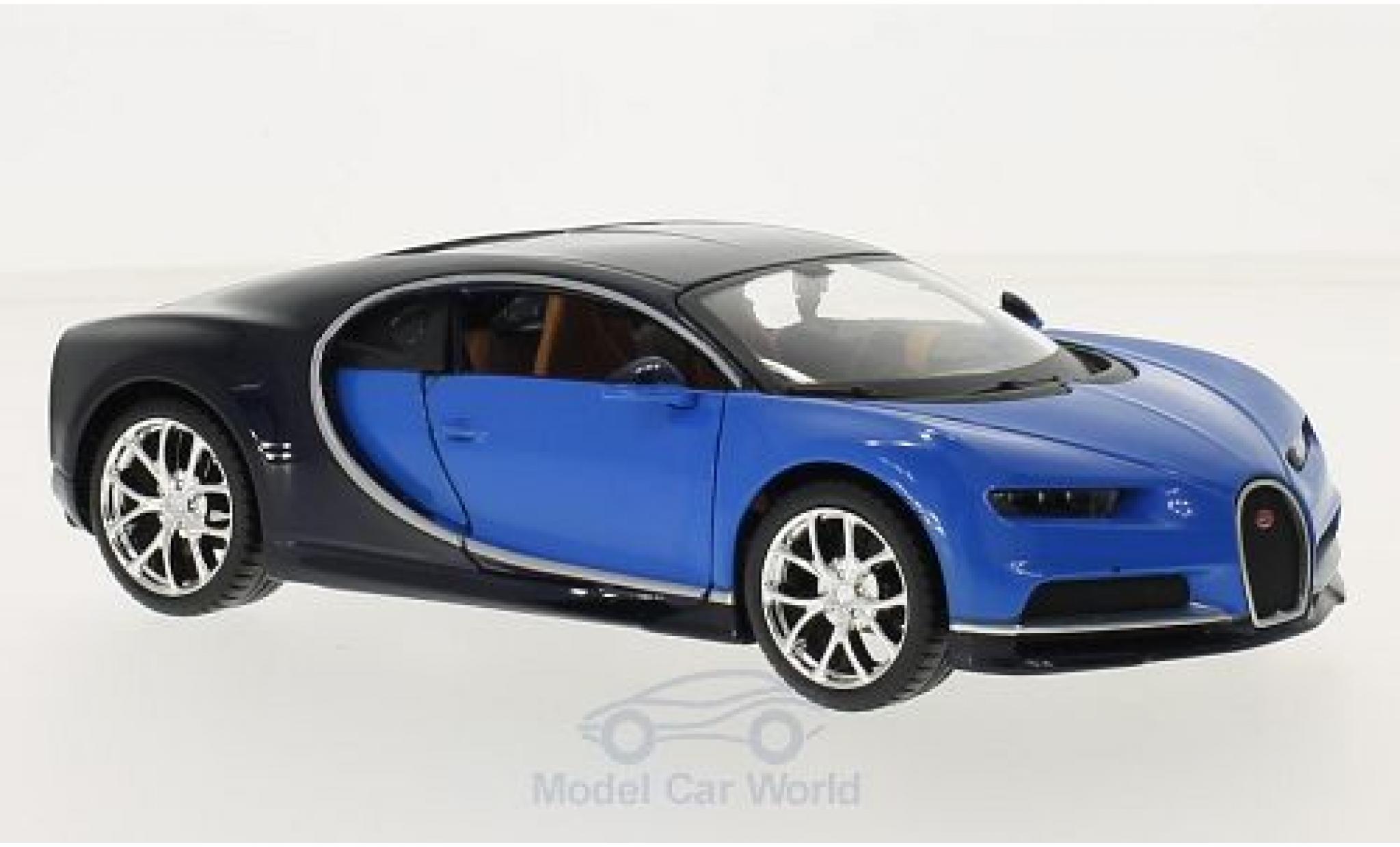Bugatti Chiron 1/24 Maisto blauw/blauw 2016 modelauto