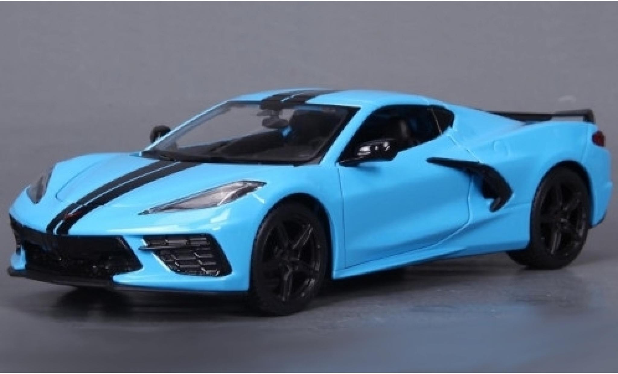 Chevrolet Corvette 1/24 Maisto C8 Stingray Z51 blauw/zwart 2020 modelauto