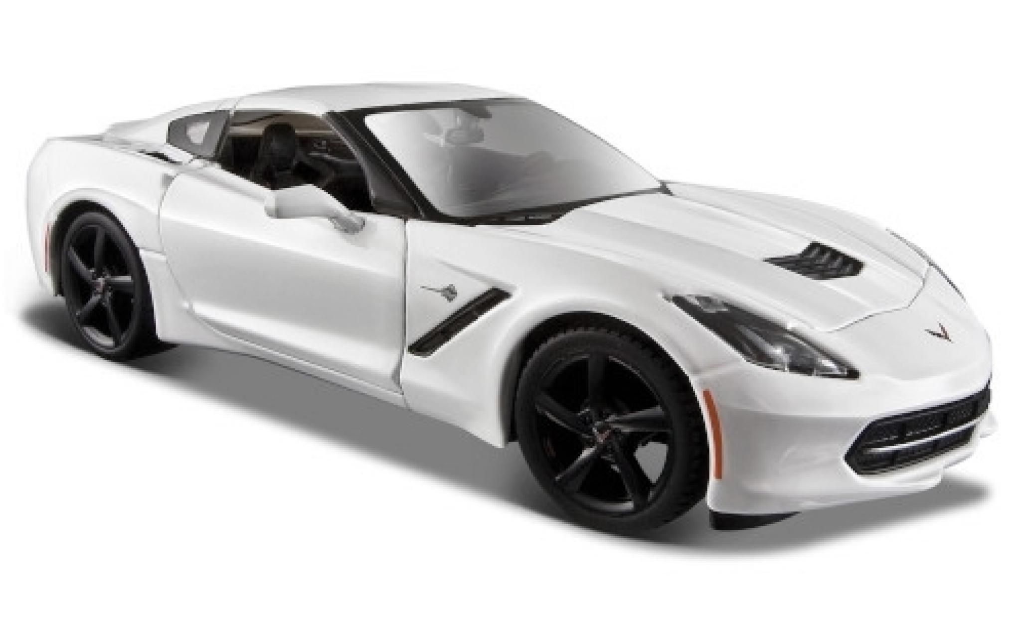 Chevrolet Corvette 1/24 Maisto Stingray (C7) wit 2014 modelauto
