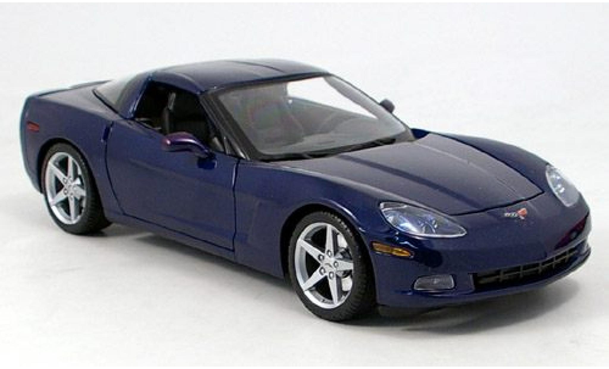 Chevrolet Corvette 1/18 Maisto Z06 metallic blauw sans Vitrine modelauto