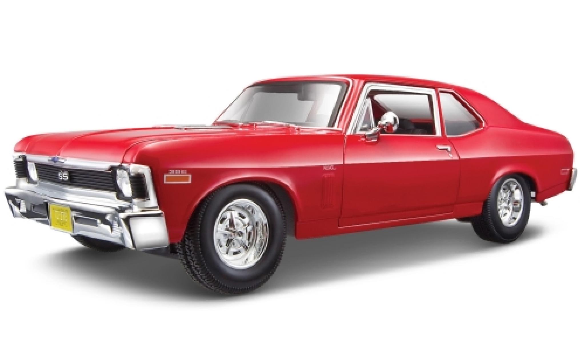 Chevrolet Nova 1/18 Maisto SS Coupe rood 1970 modelauto