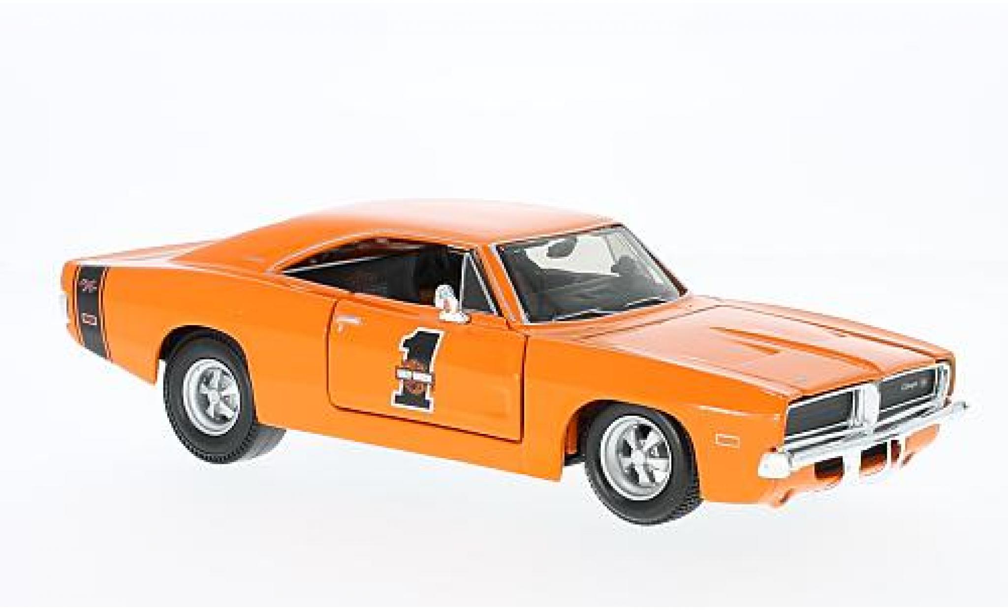 Dodge Charger 1/24 Maisto R/T oranje Harley-Davidson 1969 modelauto