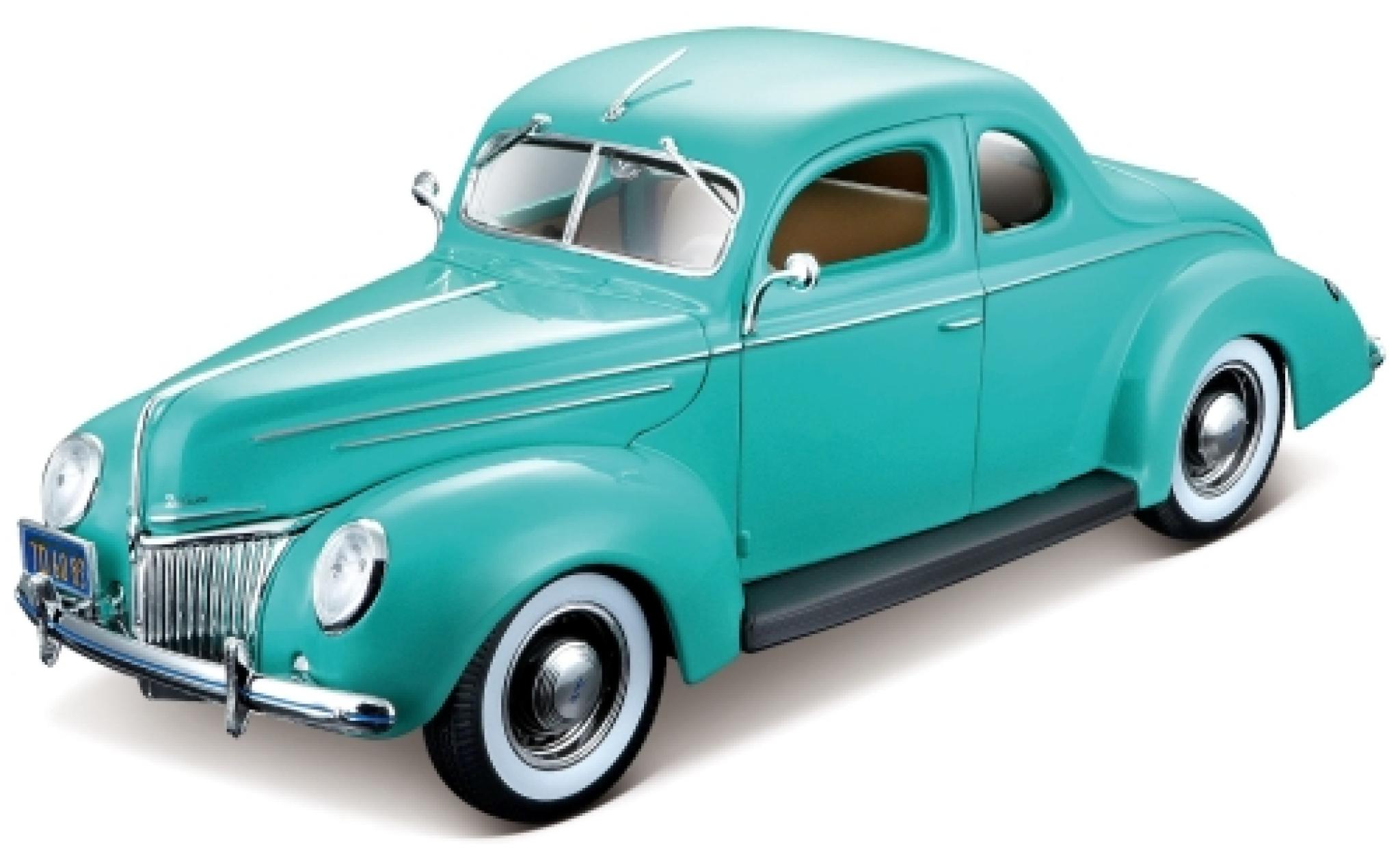 Ford Deluxe 1/18 Maisto Coupe t&uuml;rkis 1939 modelauto
