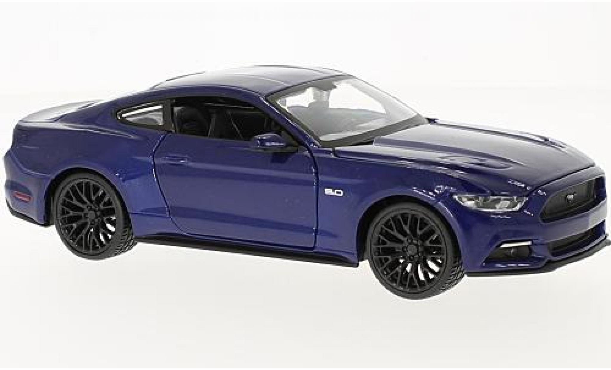 Ford Mustang 1/24 Maisto GT metallic blauw 2015 sans Vitrine modelauto