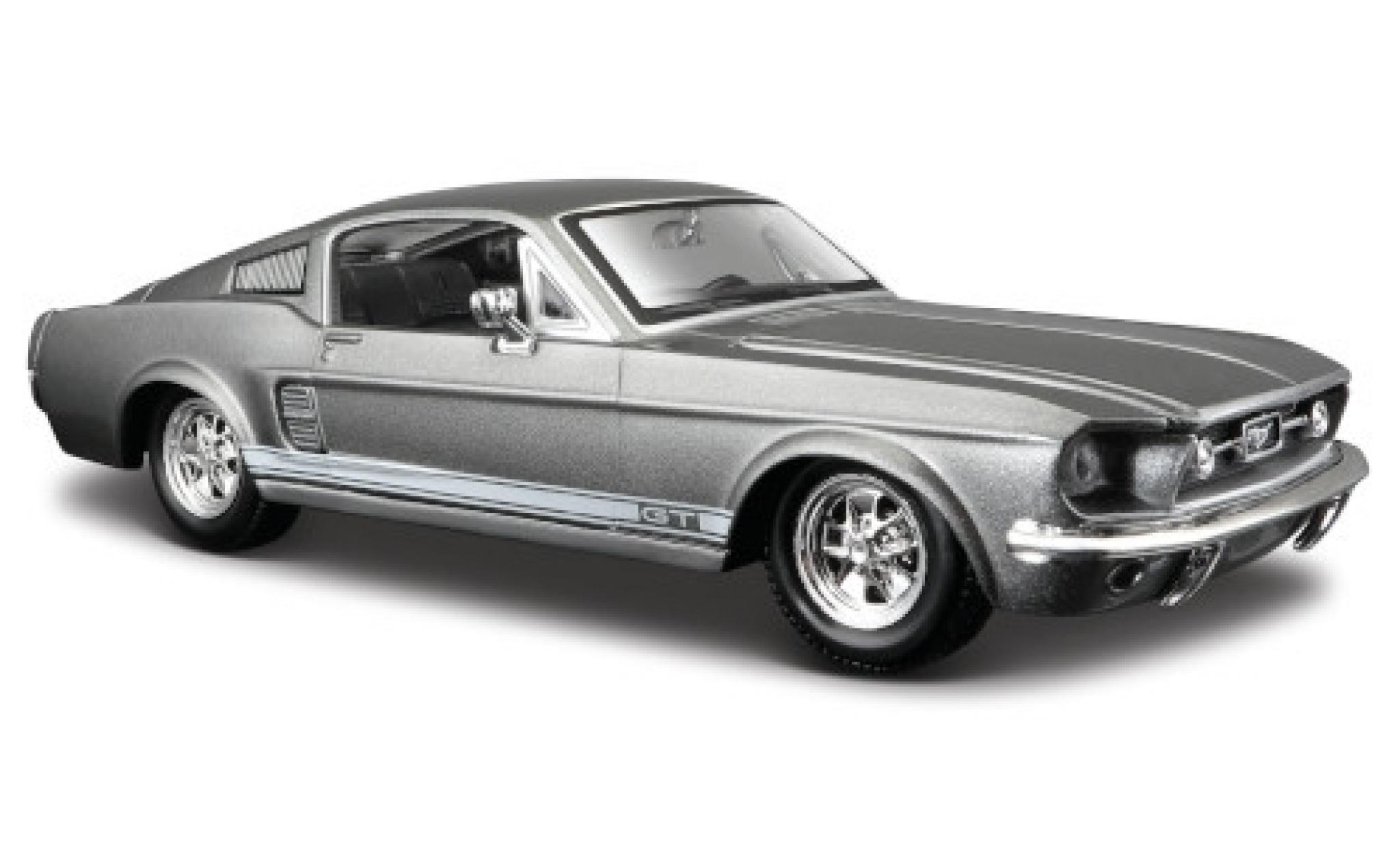 Ford Mustang 1/24 Maisto GT metallic grijs 1967 modelauto