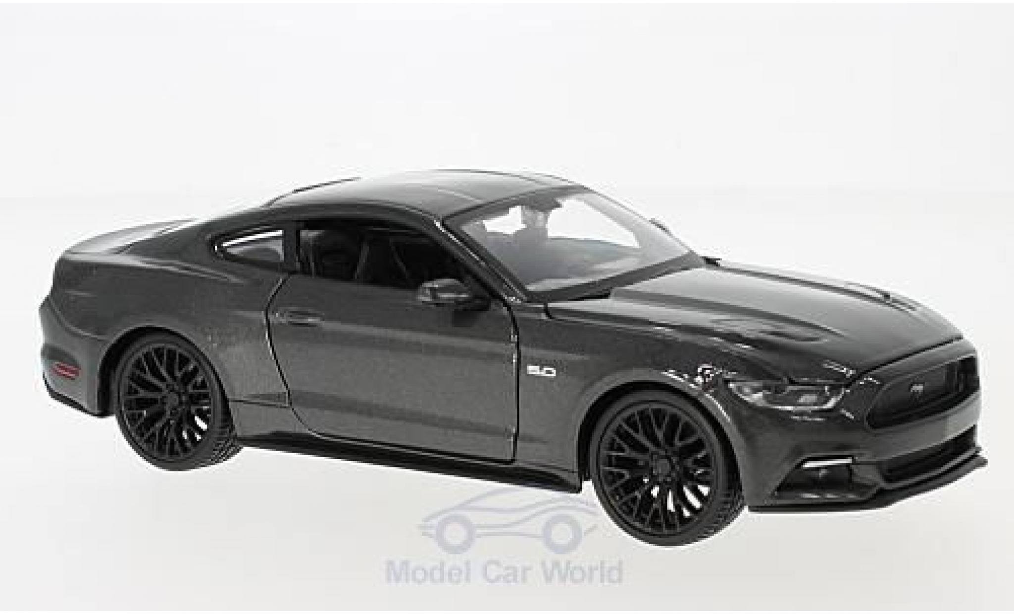 Ford Mustang 1/24 Maisto GT metallic grijs 2015 modelauto