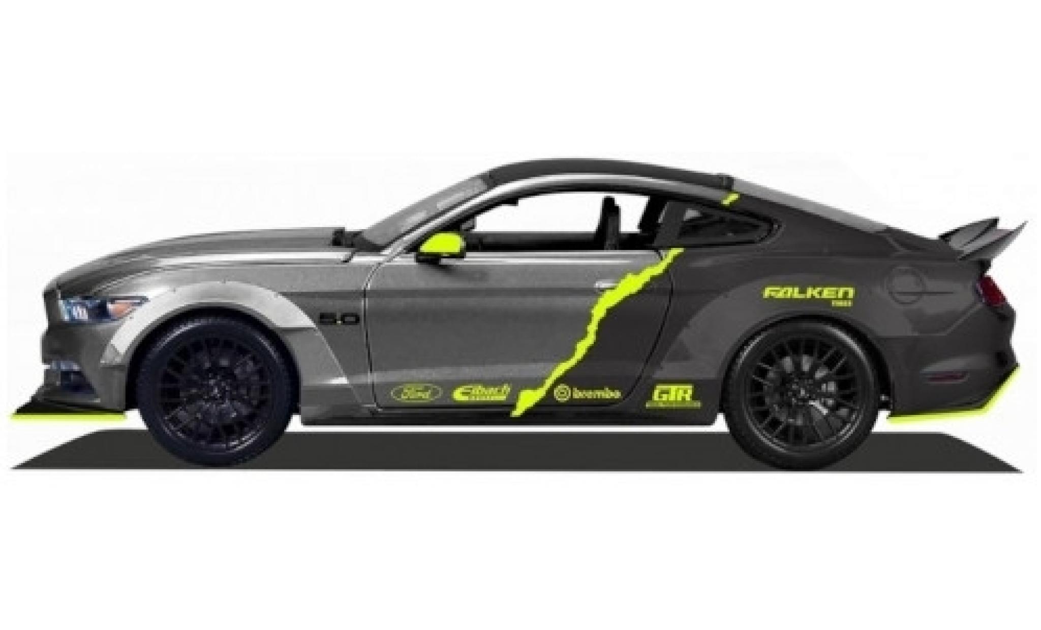 Ford Mustang 1/18 Maisto GT metallic grijs/Dekor 2015 modelauto