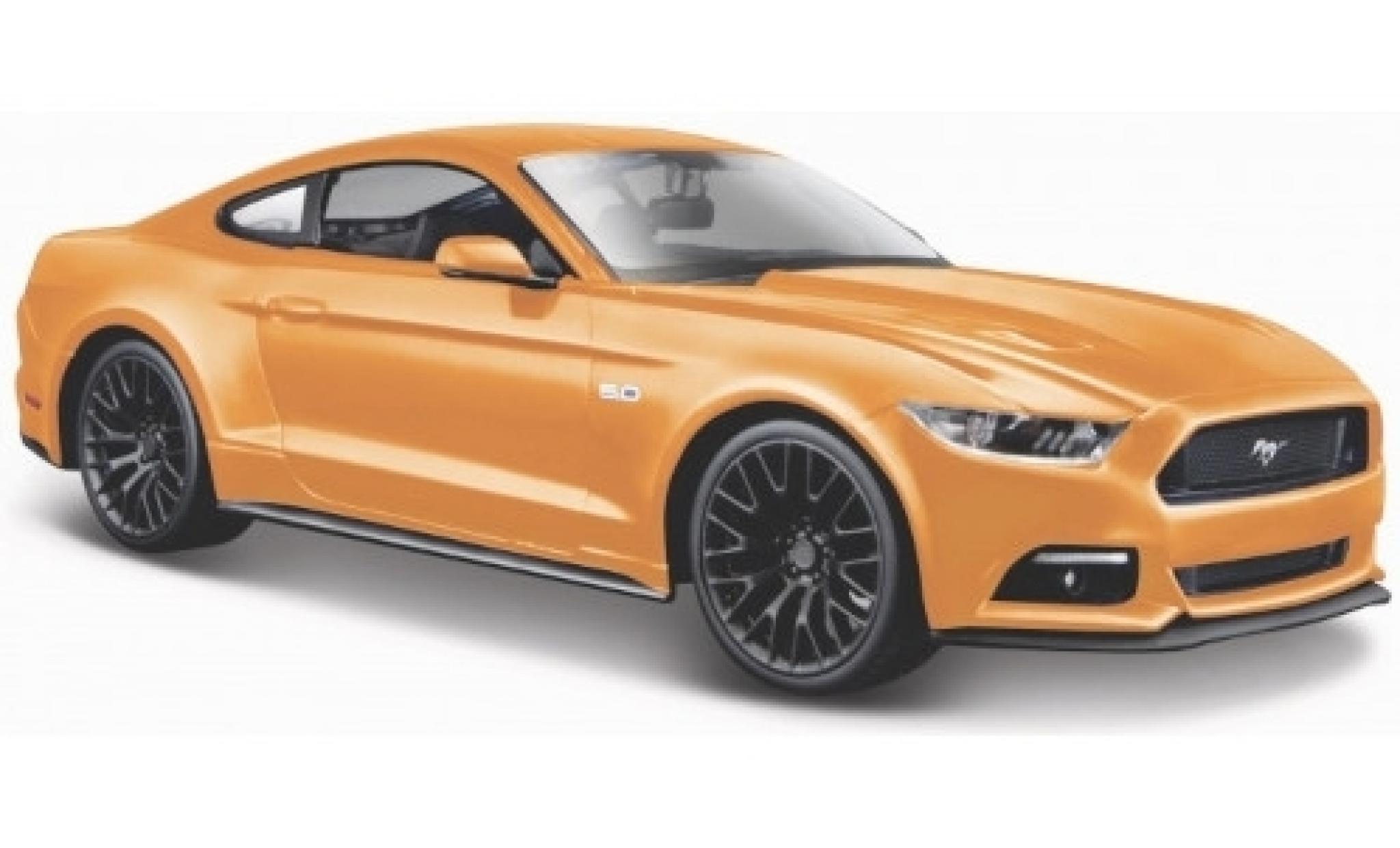 Ford Mustang 1/18 Maisto GT metallic oranje 2015 modelauto