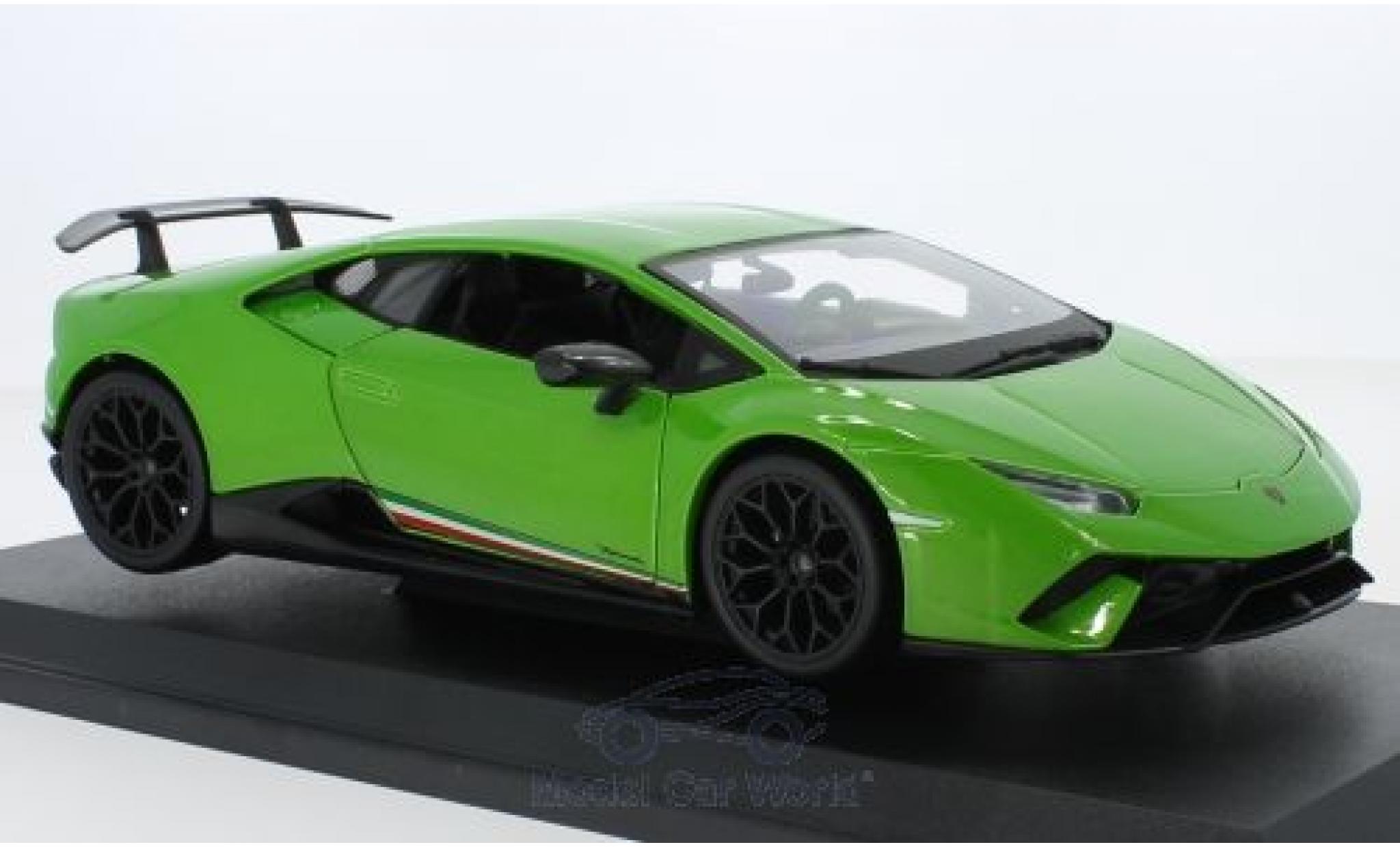 Lamborghini Huracan 1/18 Maisto Performante metallic groen 2018 modelauto