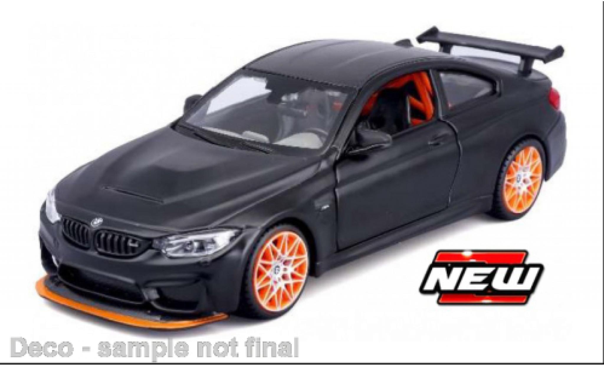 Bmw M4 1/24 Maisto GTS matt-zwart modelauto